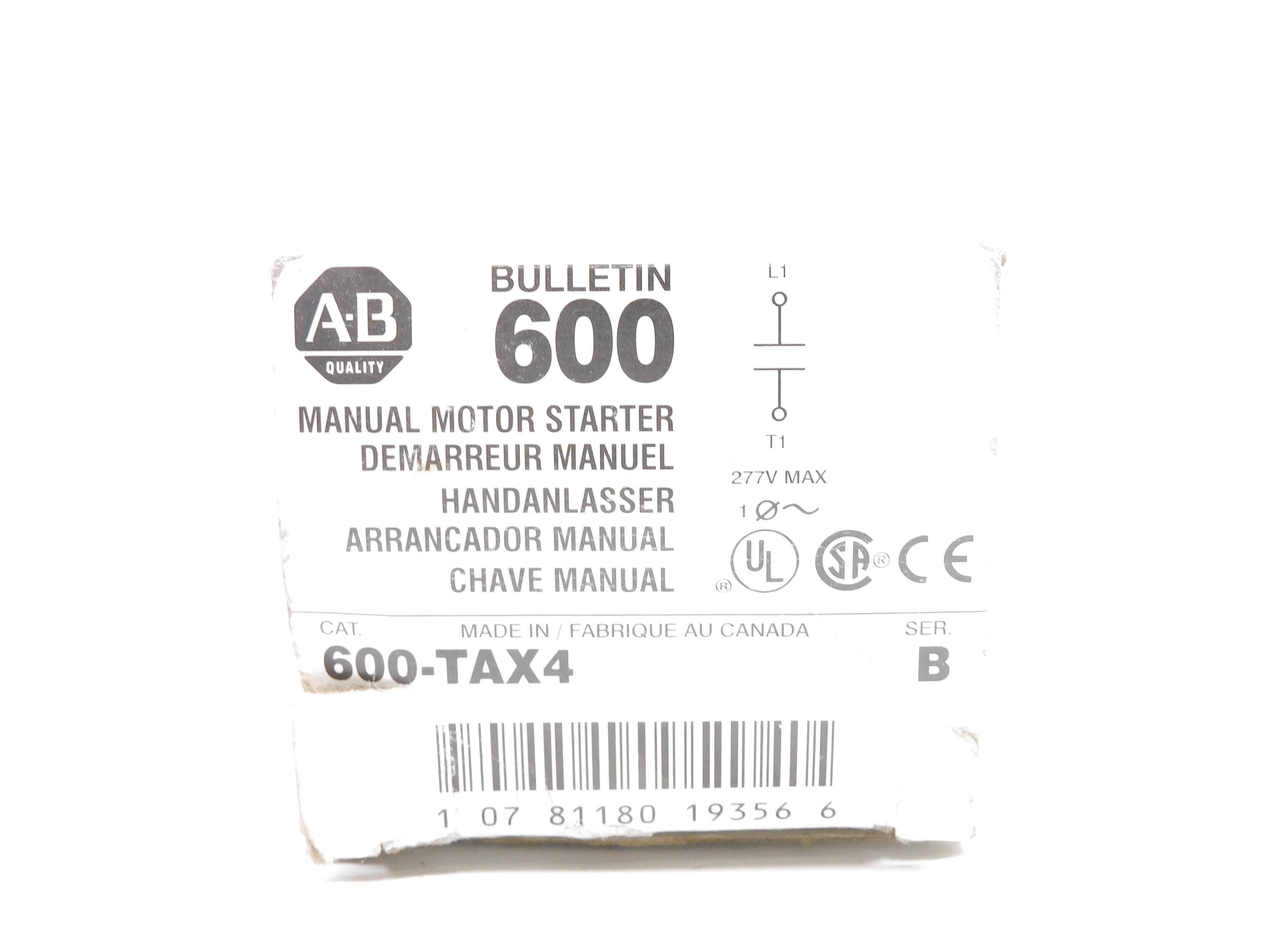 INDUSTRIAL SPARE PART 600-TAX4 SER. B 277V (GY/BL) NSMP