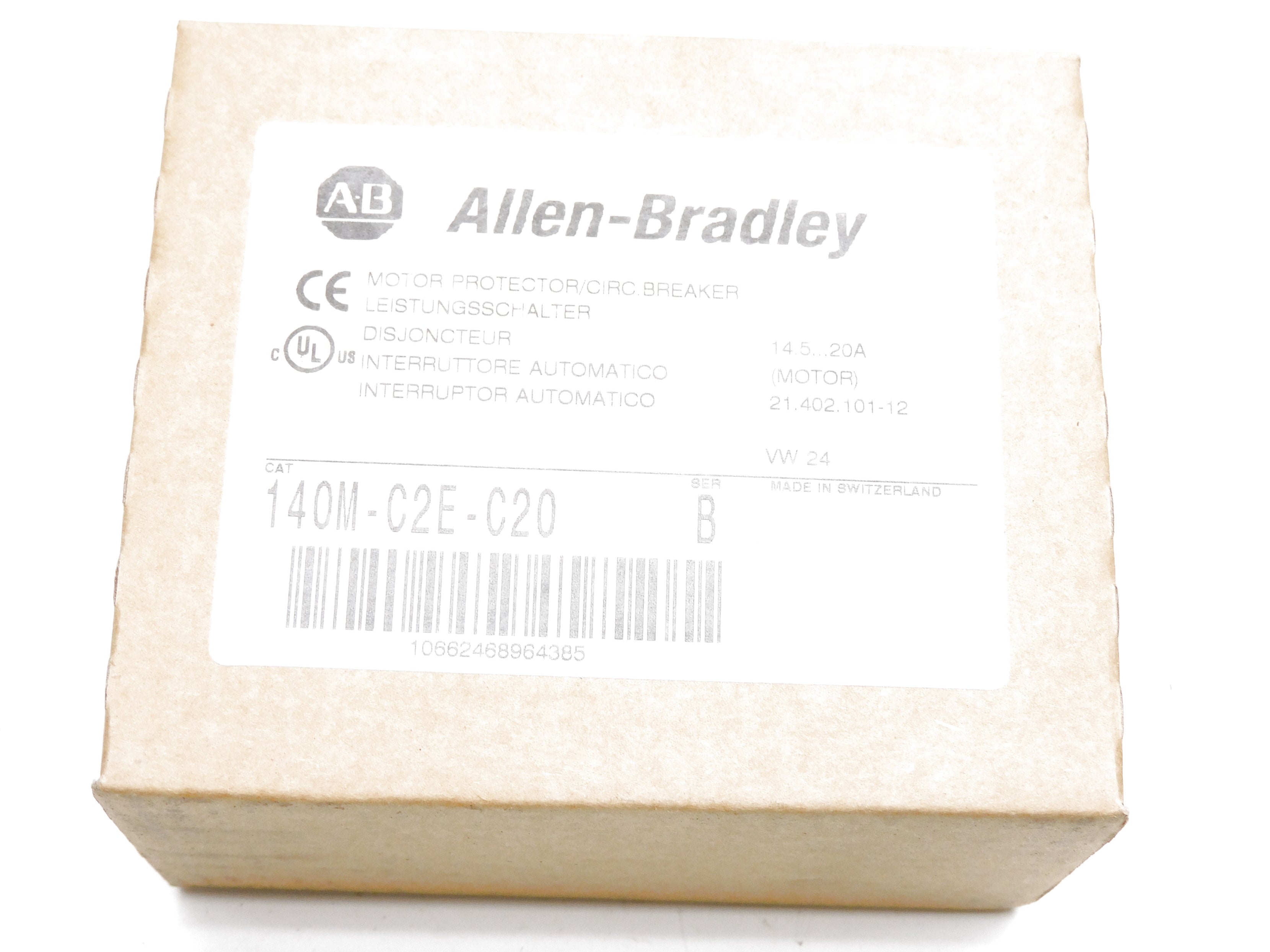 ALLEN BRADLEY 140M-C2E-C20 SER. B 14.5-20A 690V NSMP
