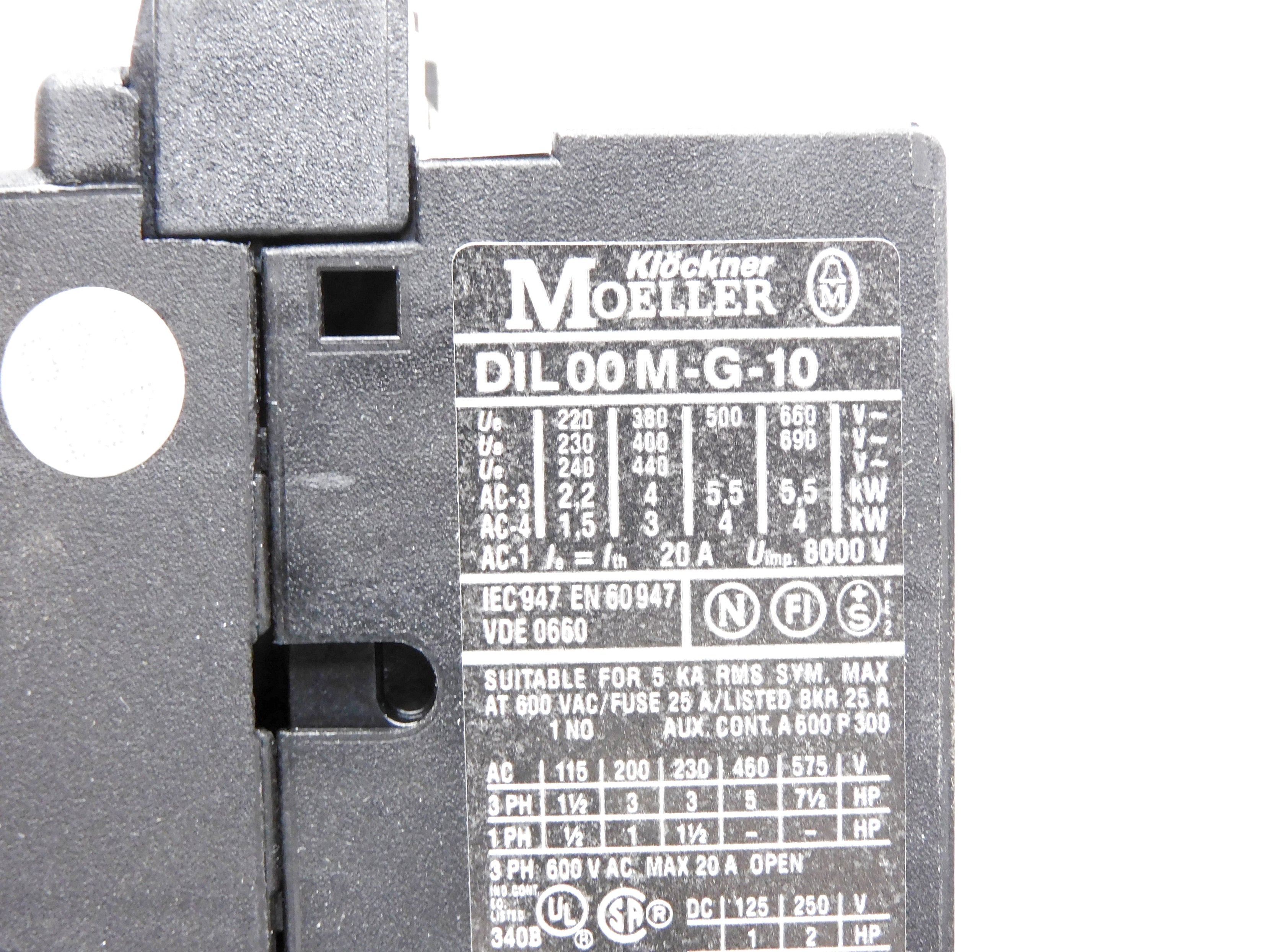 KLOCKNER MOELLER DIL00M-G-10 24VDC NSNP
