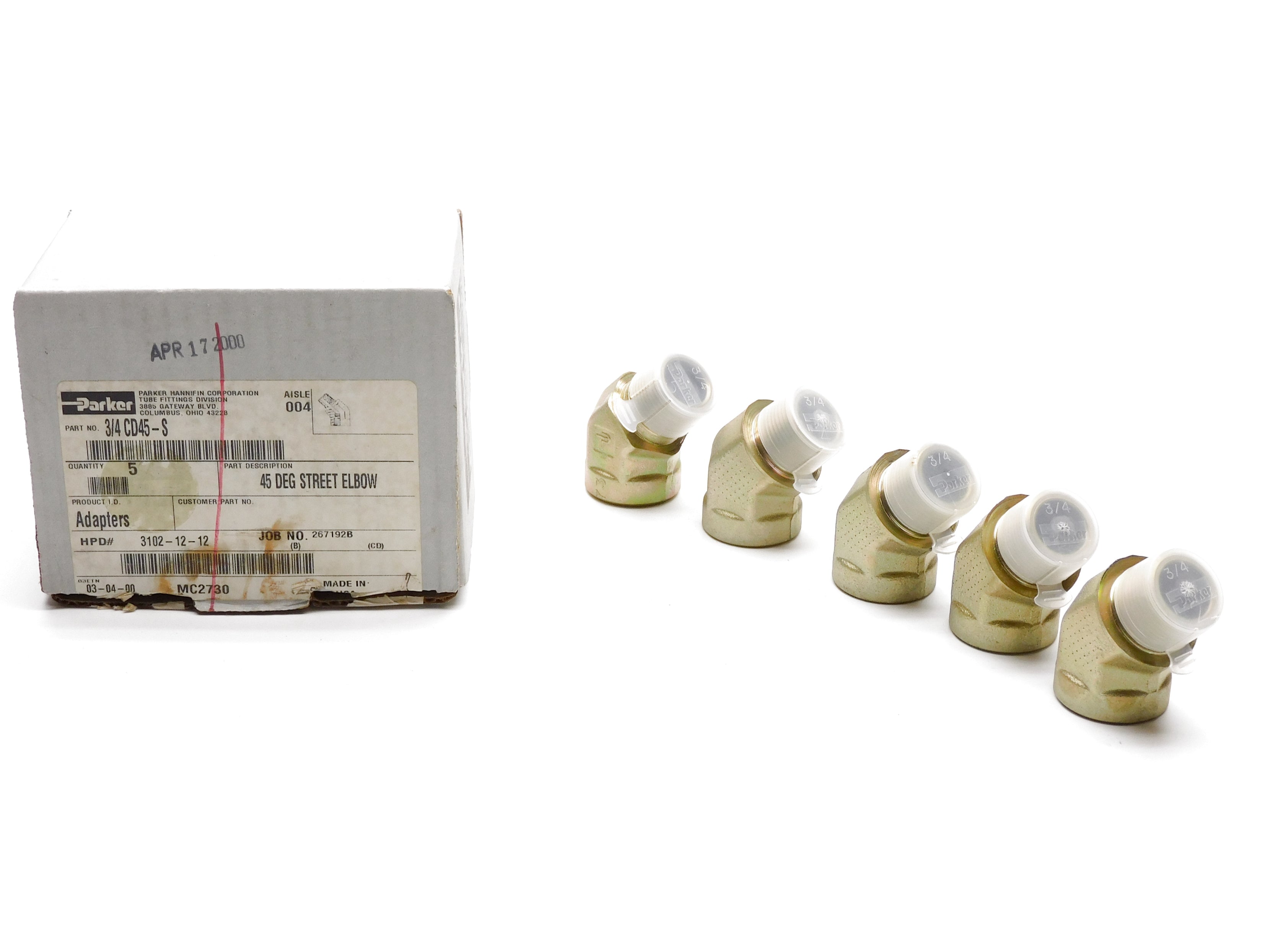 PARKER 3/4CD45-S (PKG OF 5) NSMP