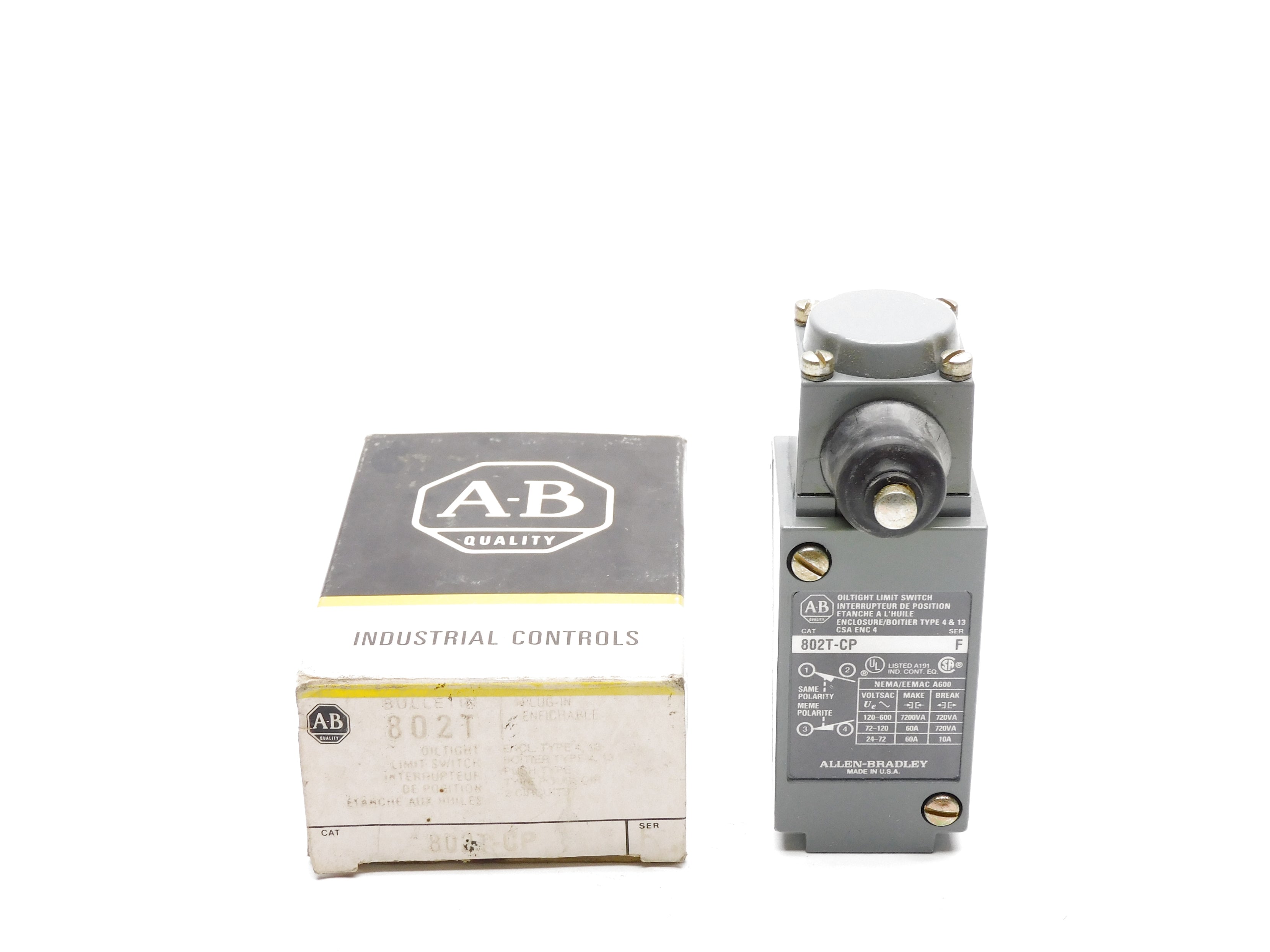ALLEN BRADLEY 802T-CP SER. F (AS PICTURED) (BK/YL) NSMP