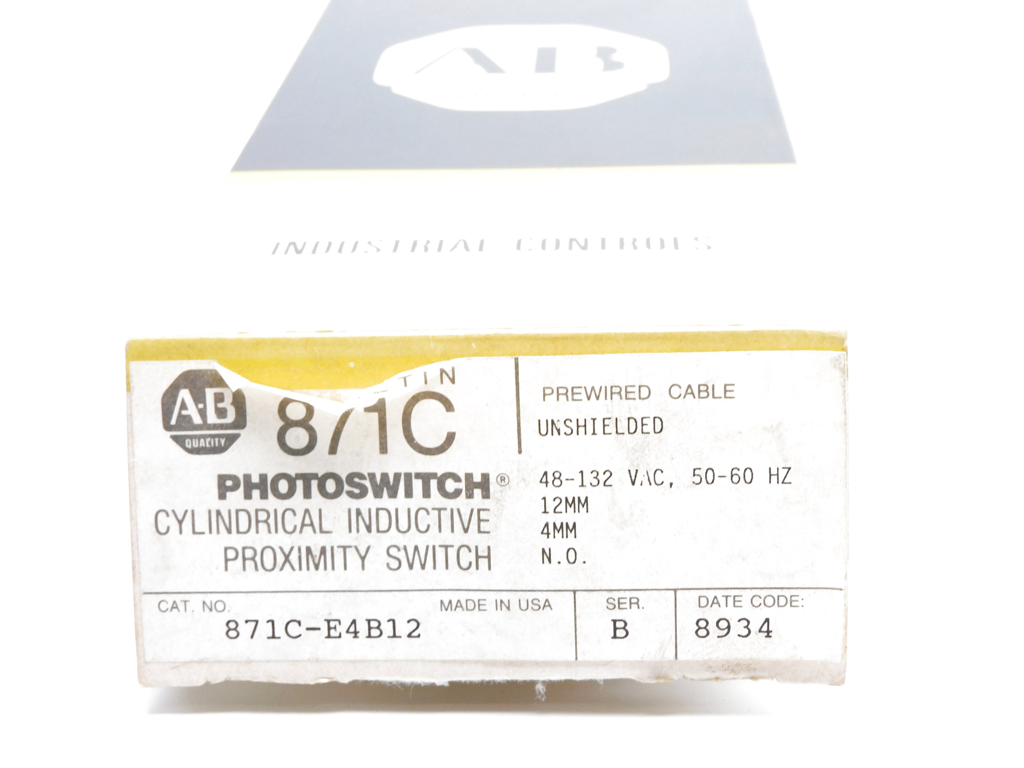 ALLEN BRADLEY 871C-E4B12 SER. B (BK/YL) NSMP