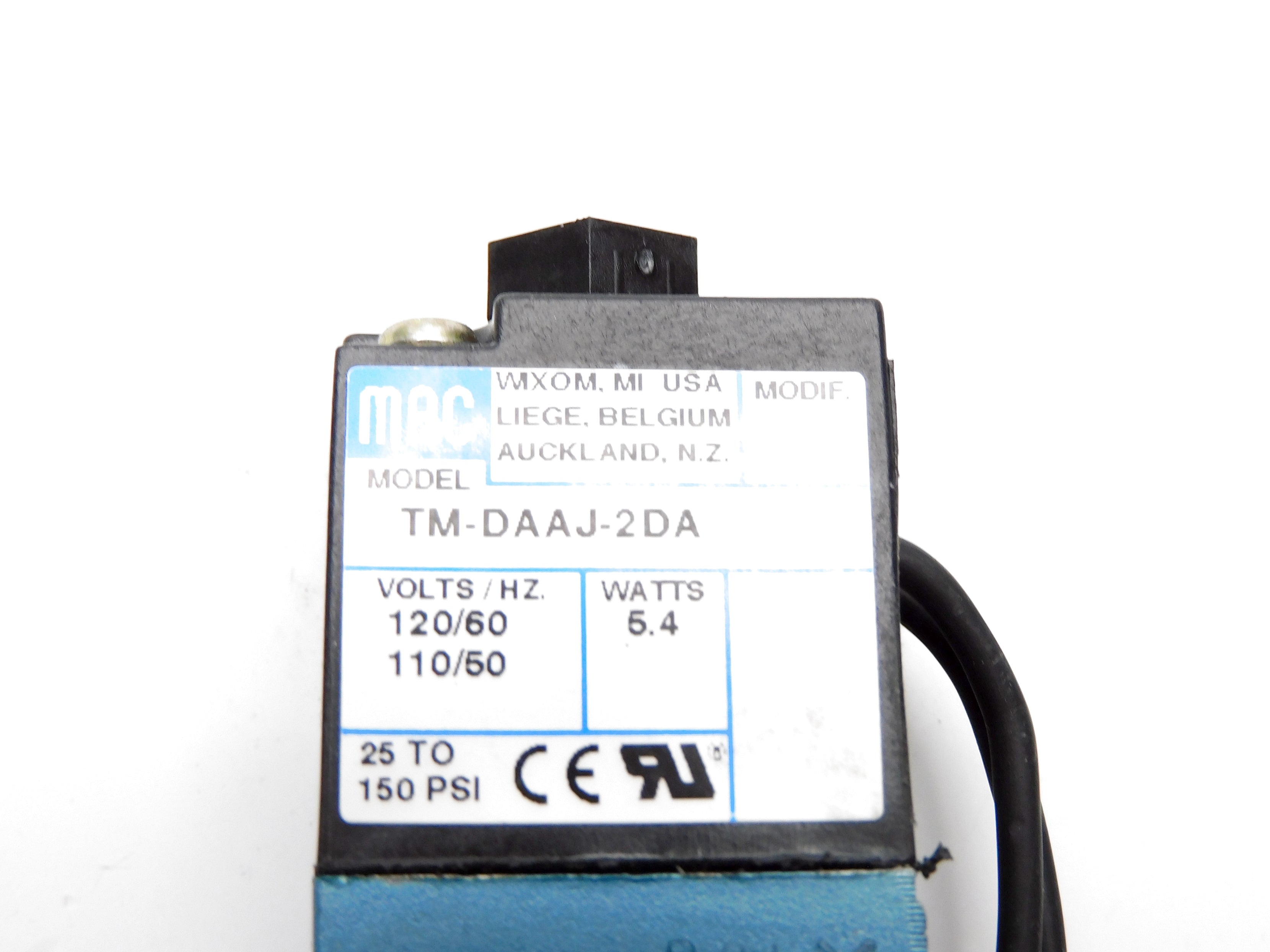 MAC TM-DAAJ-2DA 120/60 110/50 150PSI NSMP