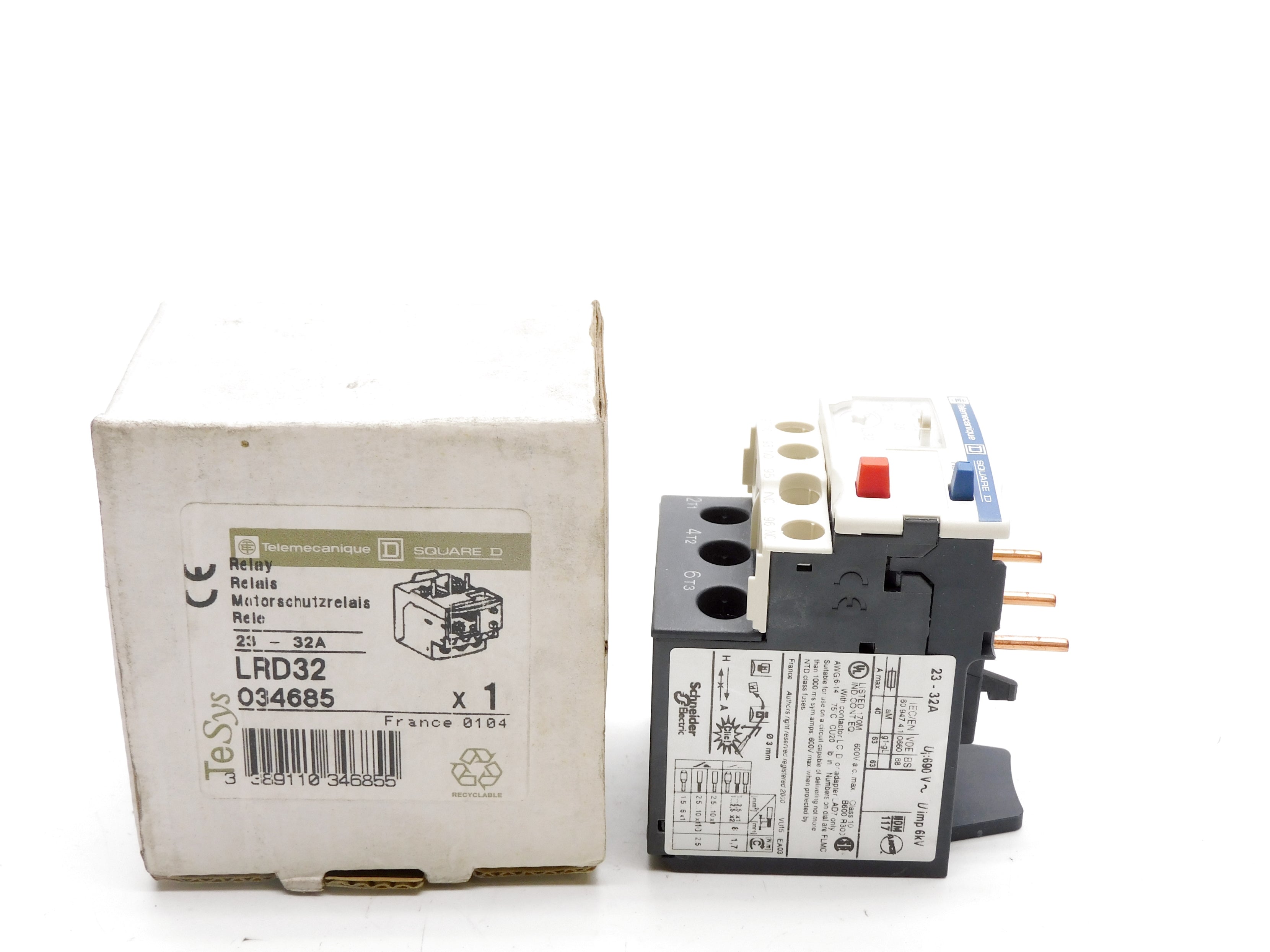 TELEMECANIQUE LRD32 690V 23-32A (AS PICTURED) NSMP