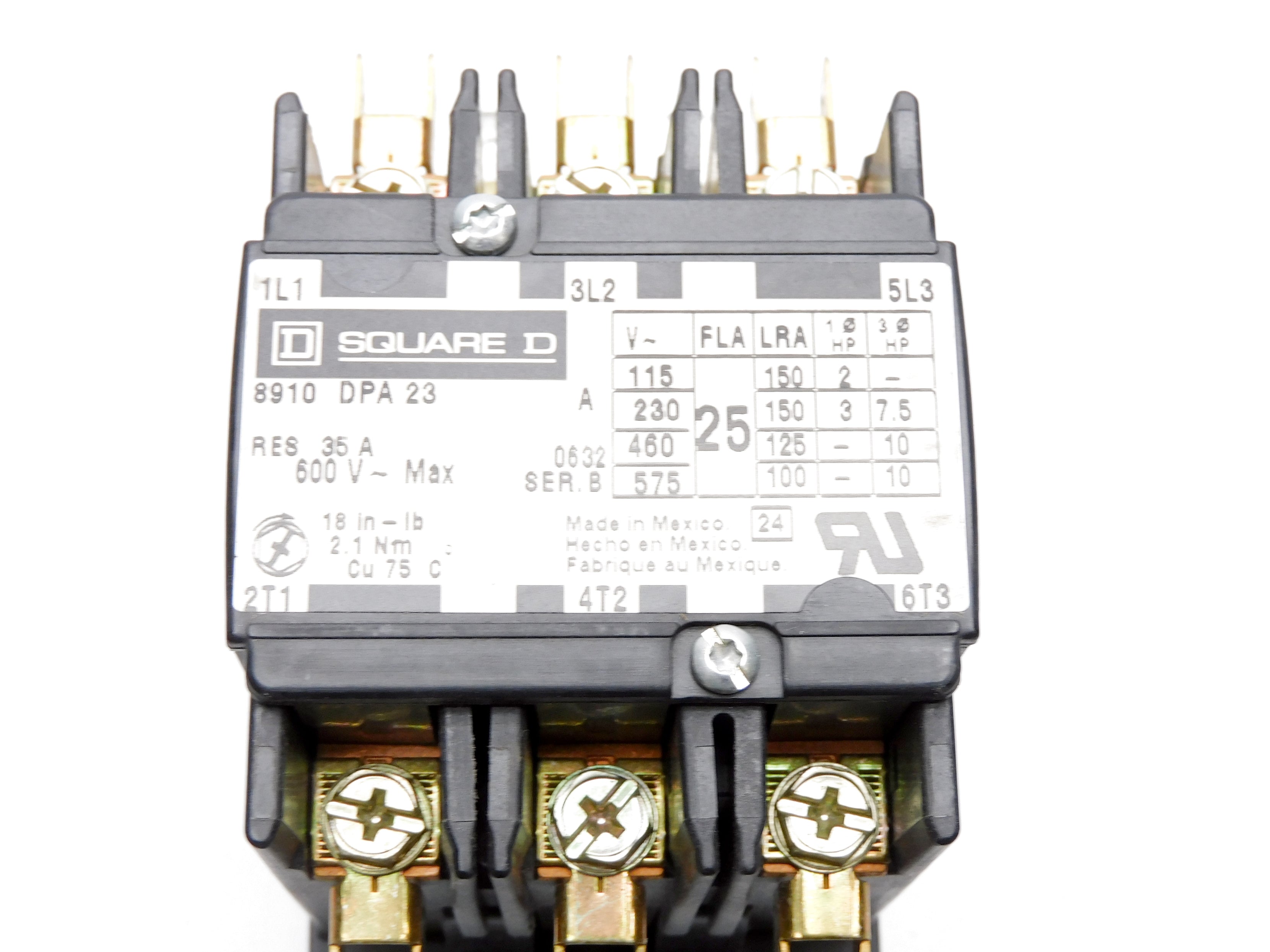 SQUARE D 8910DPA23 SER. B 110/120V 35A NSNP