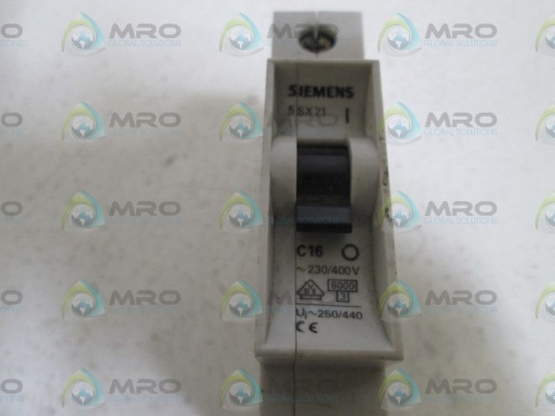 SIEMENS 5SX2116-7 CIRCUIT BREAKER 16A  UNMP