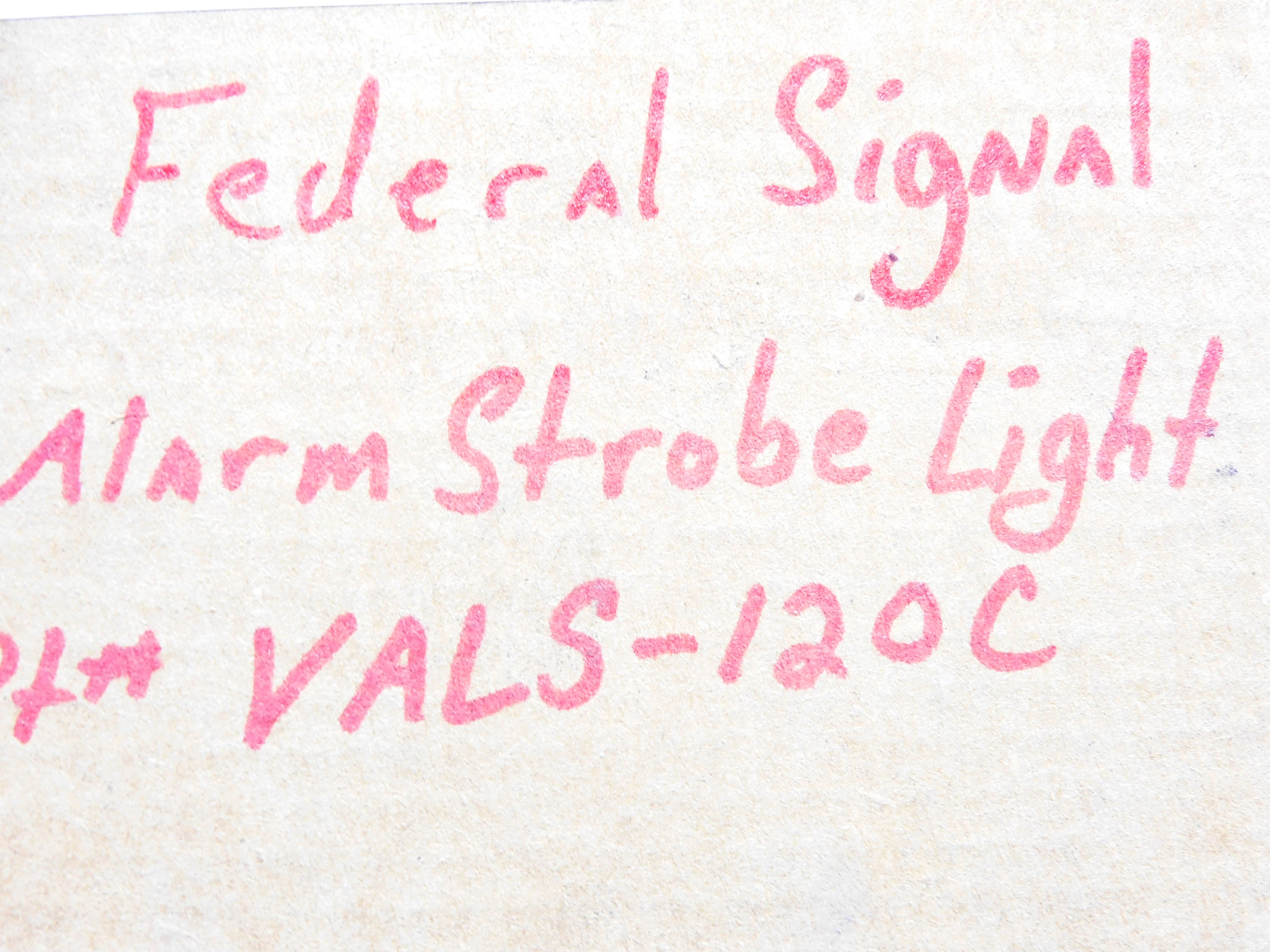FEDERAL SIGNAL VALS-120C SER. A2 NSMP