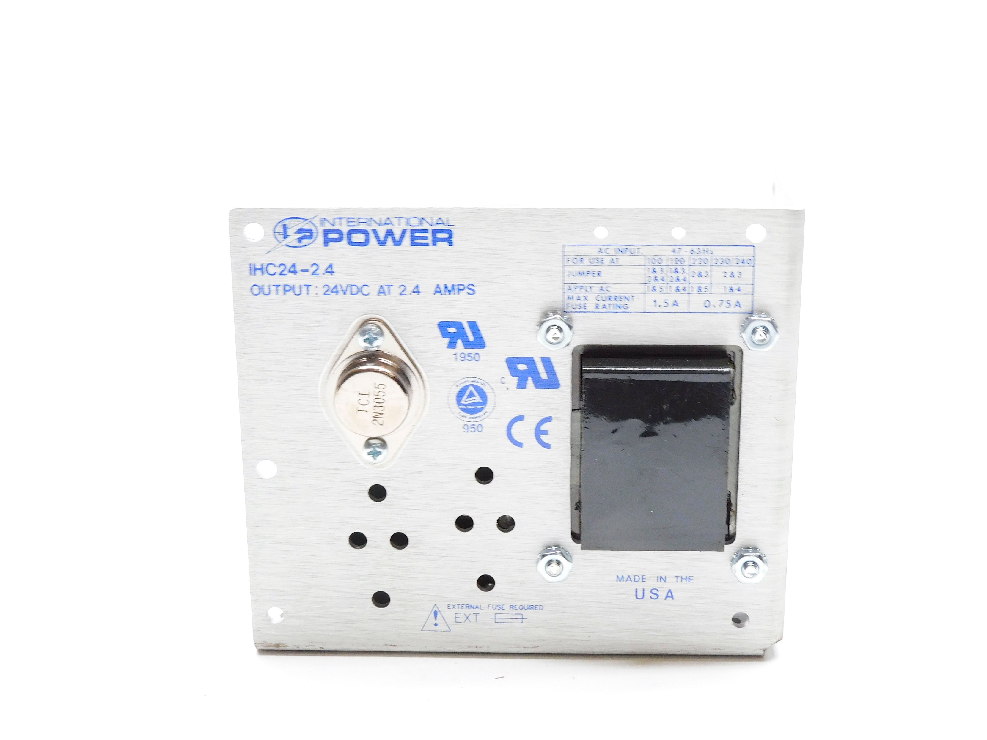 INTERNATIONAL POWER IHC24-2.4 230/240VAC 0.75A NSMP