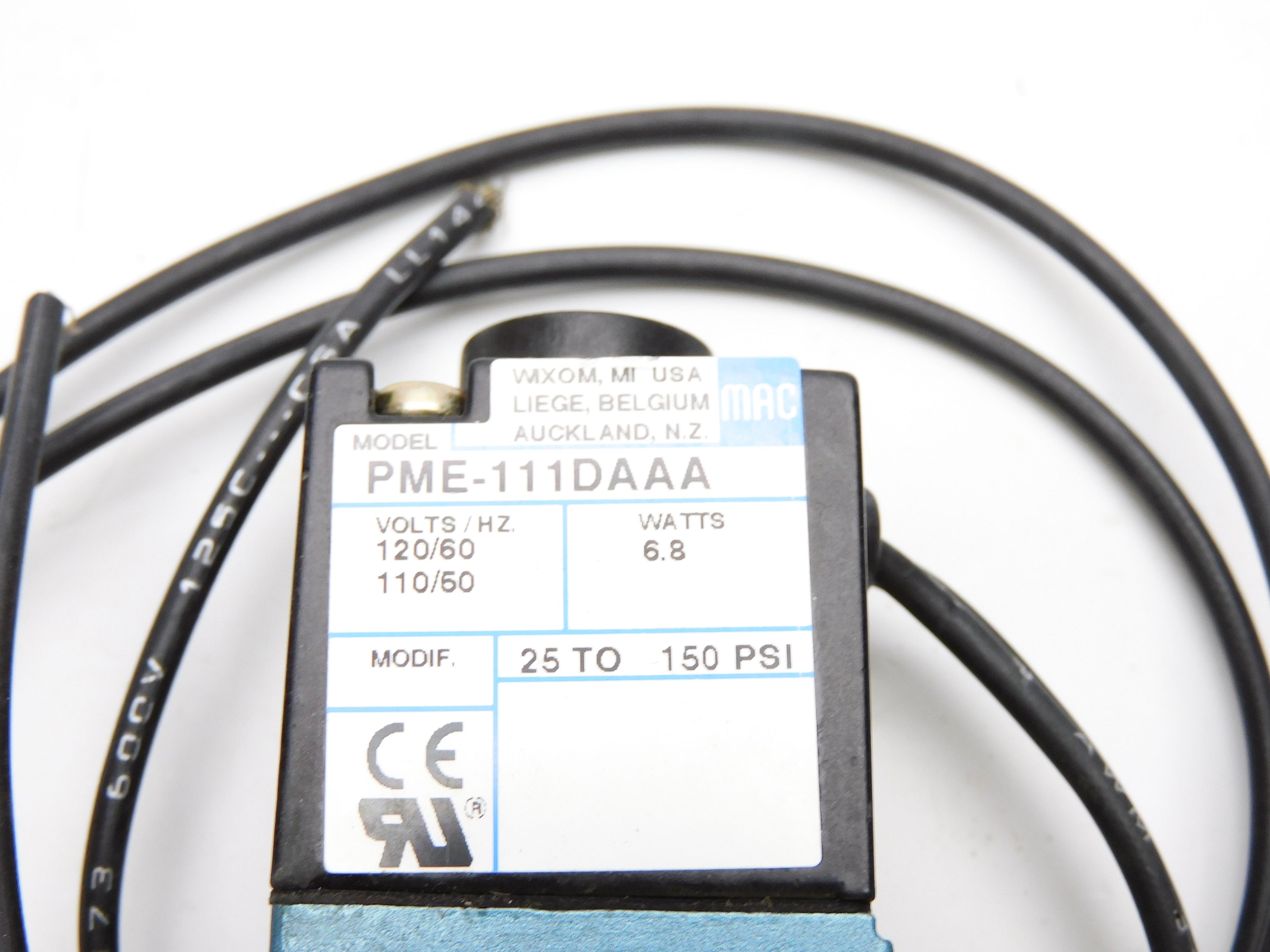 MAC PME-111DAAA 120/60 110/50 150PSI UNMP