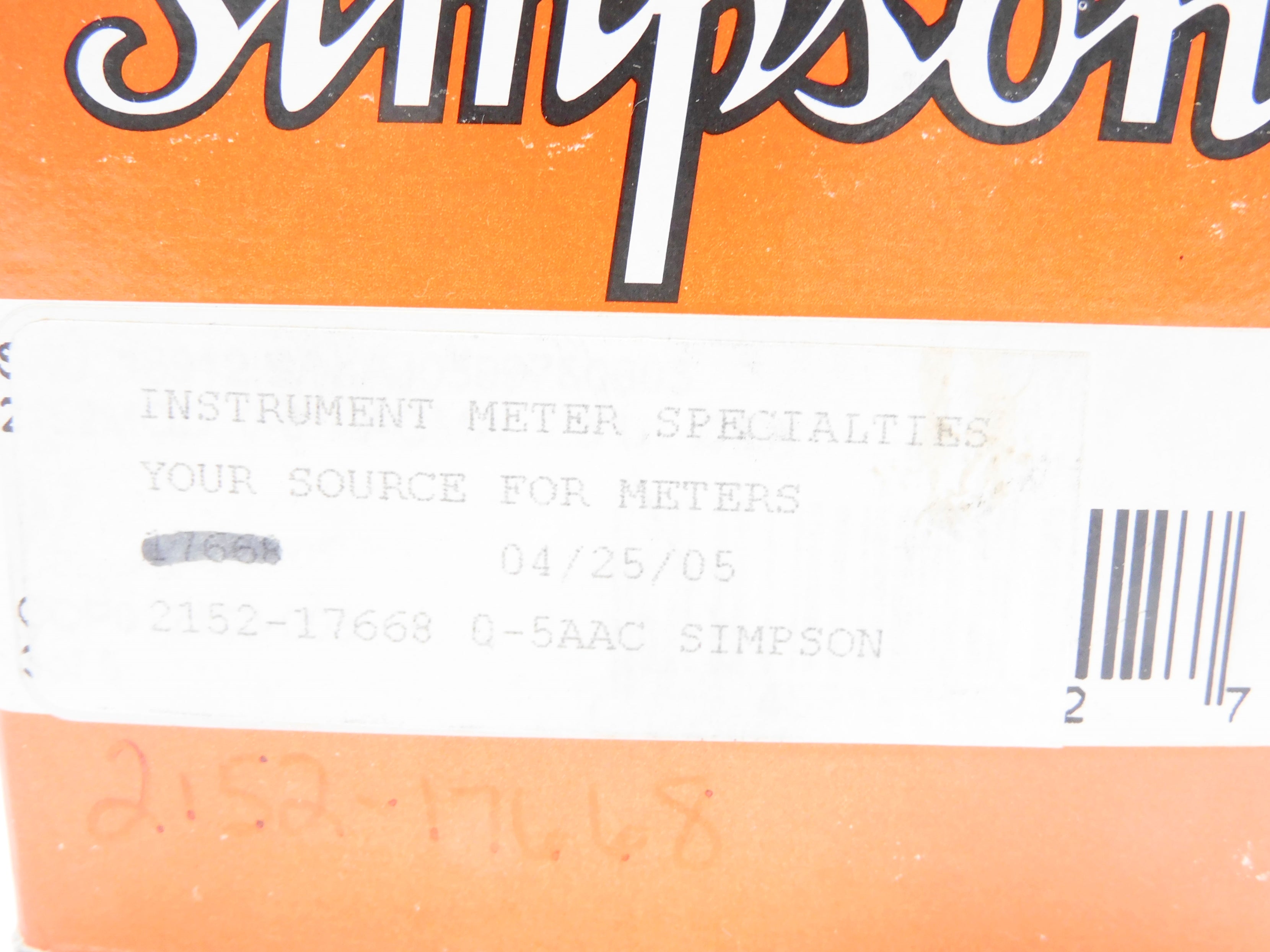 SIMPSON 2152-17668 0-5AAC NSMP