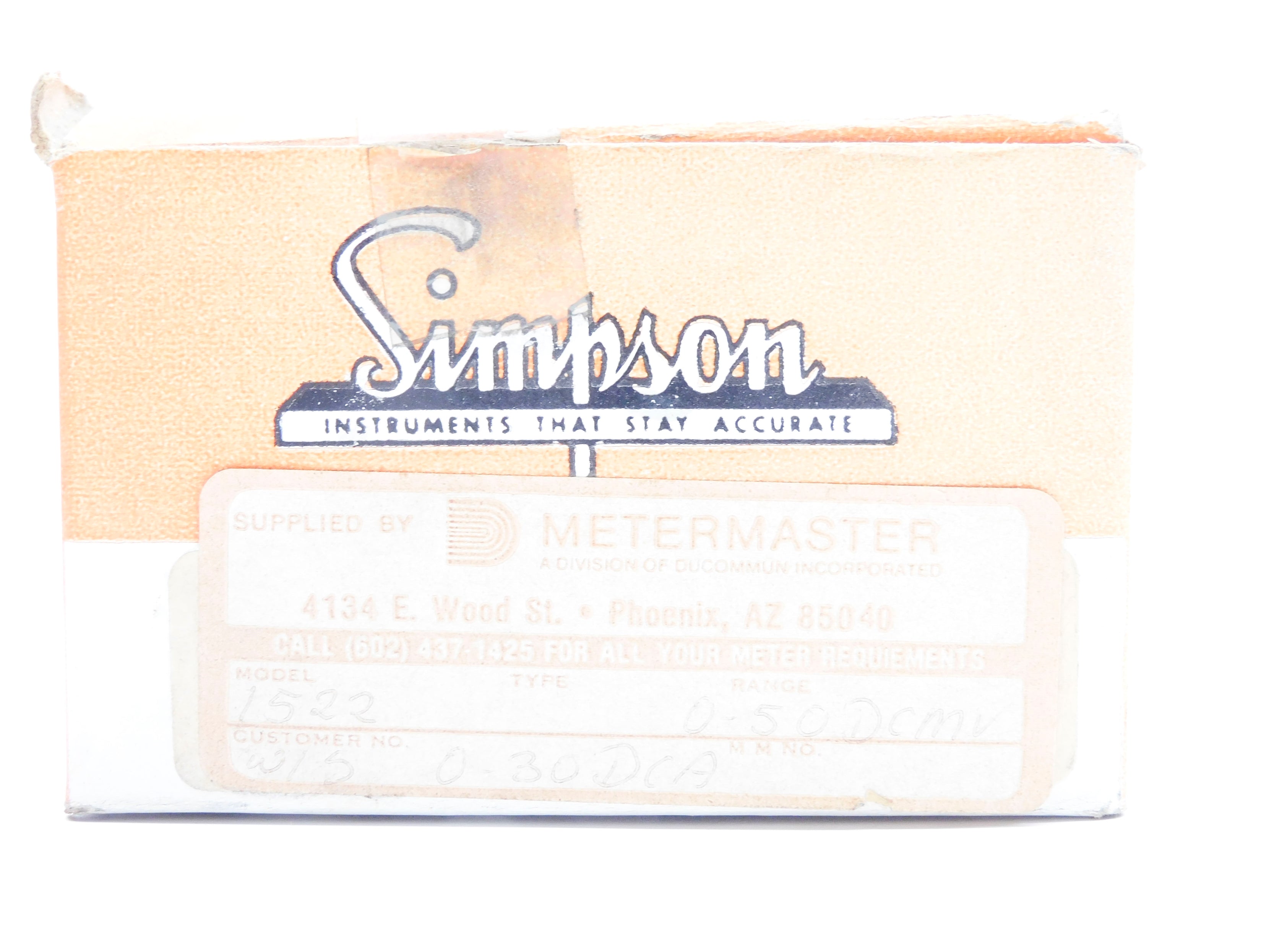 SIMPSON 1522 0-30DCA NSMP