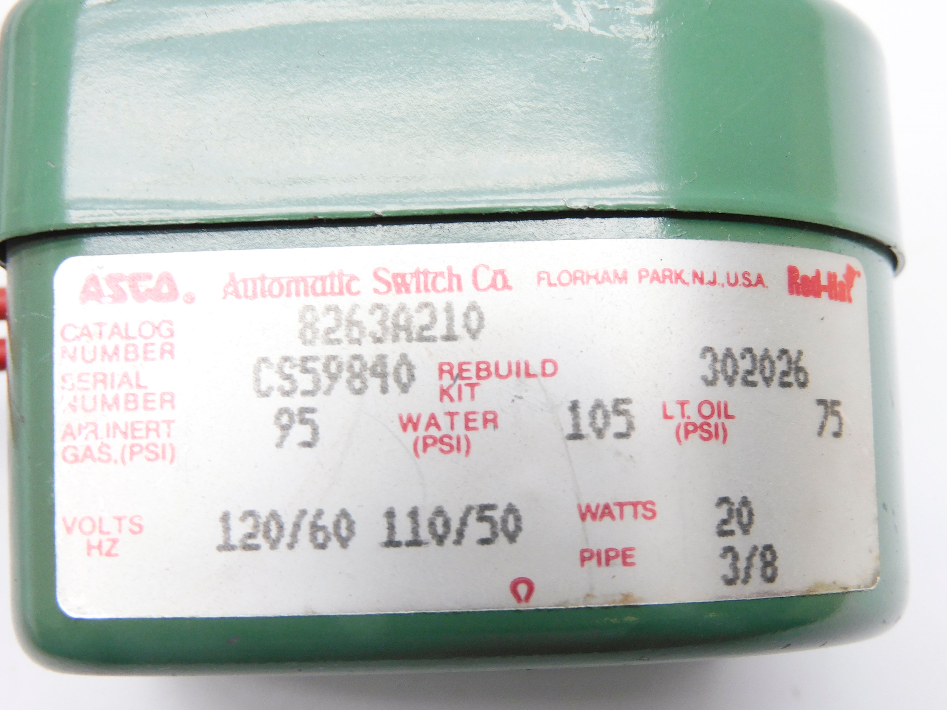 ASCO 8263A210 110/120V 105PSI NSMP