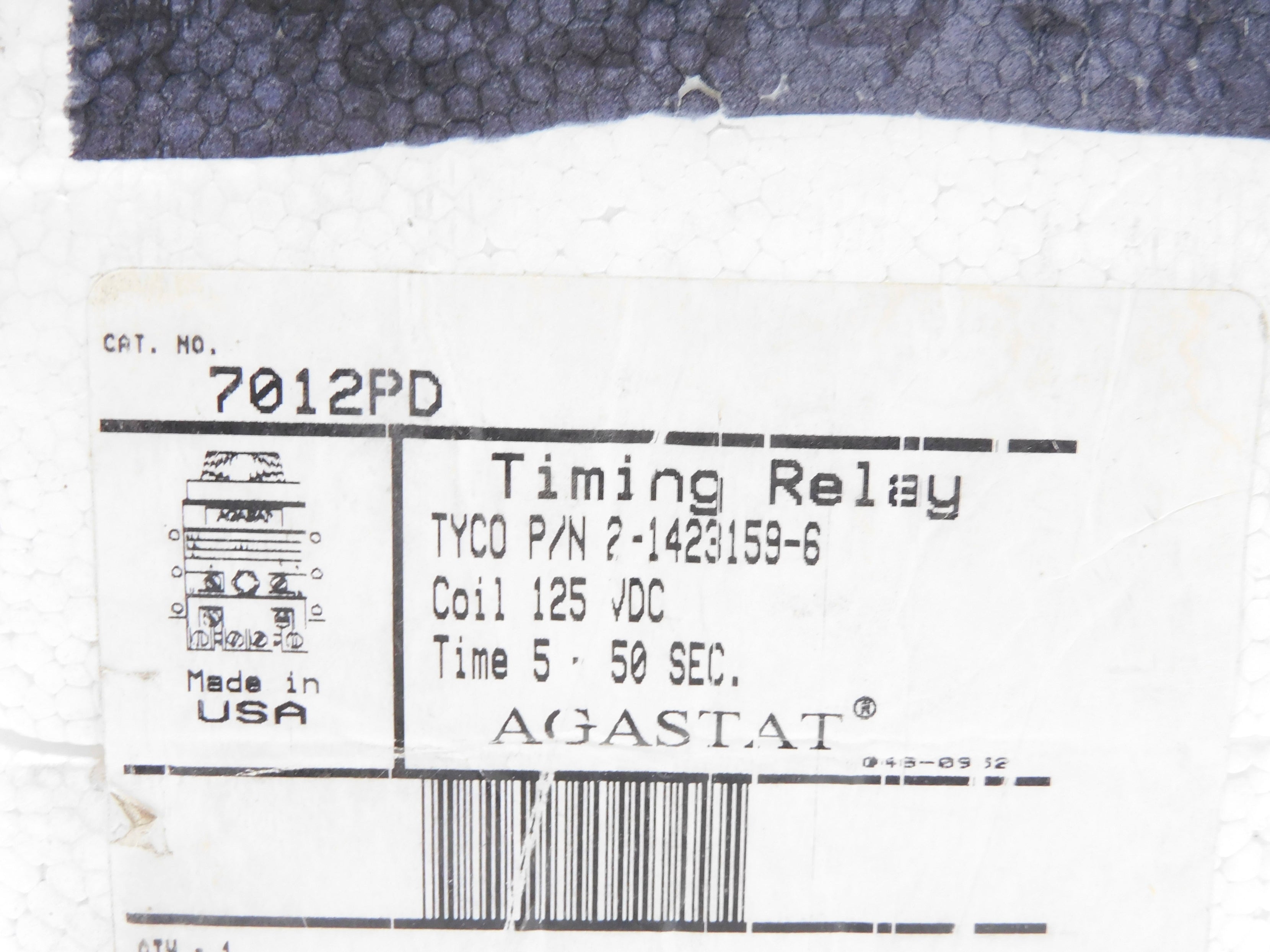 AGASTAT 7012PD 125VDC NSMP