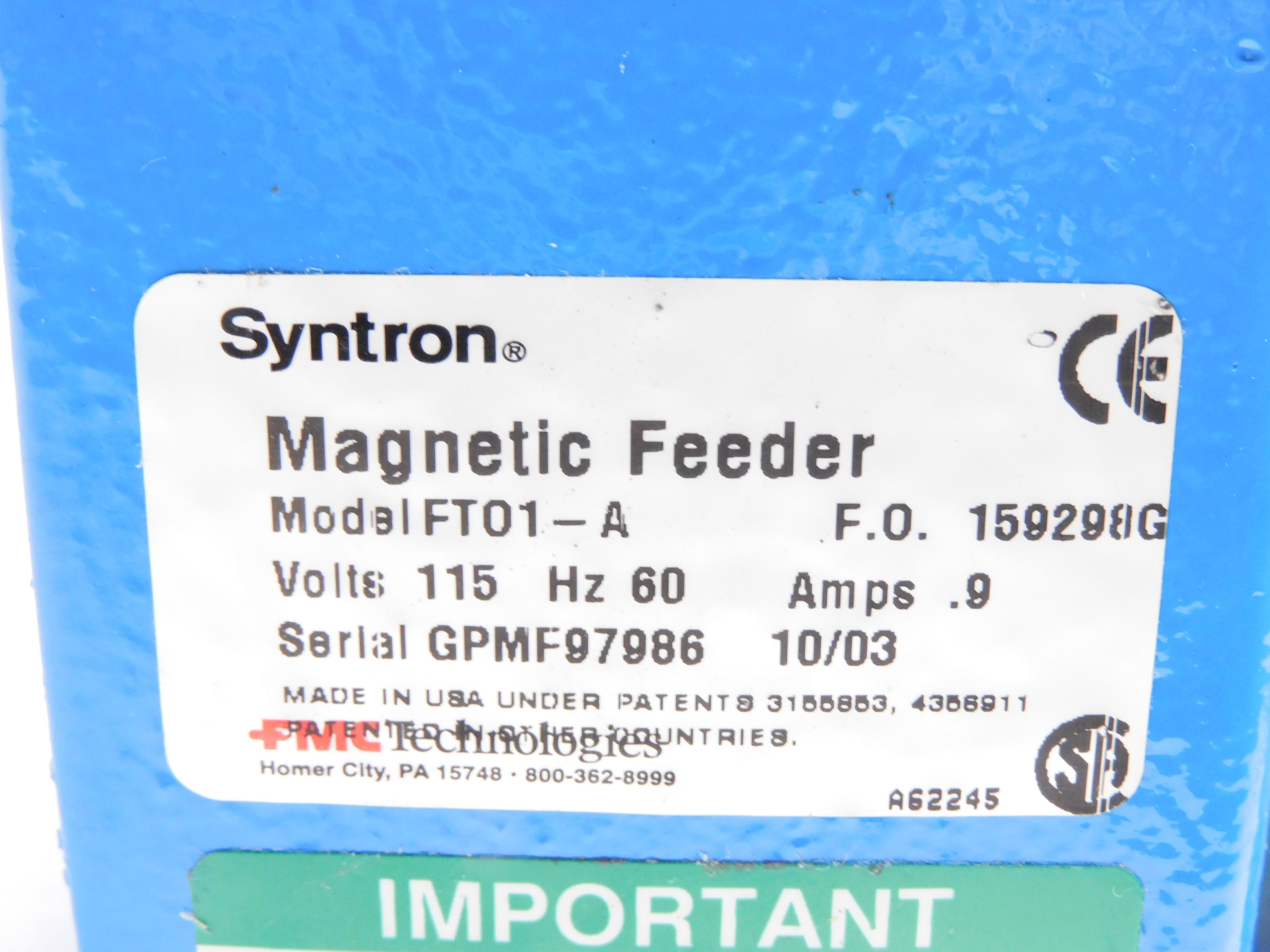 FMC FT01-A (AS PICTURED) NSNP