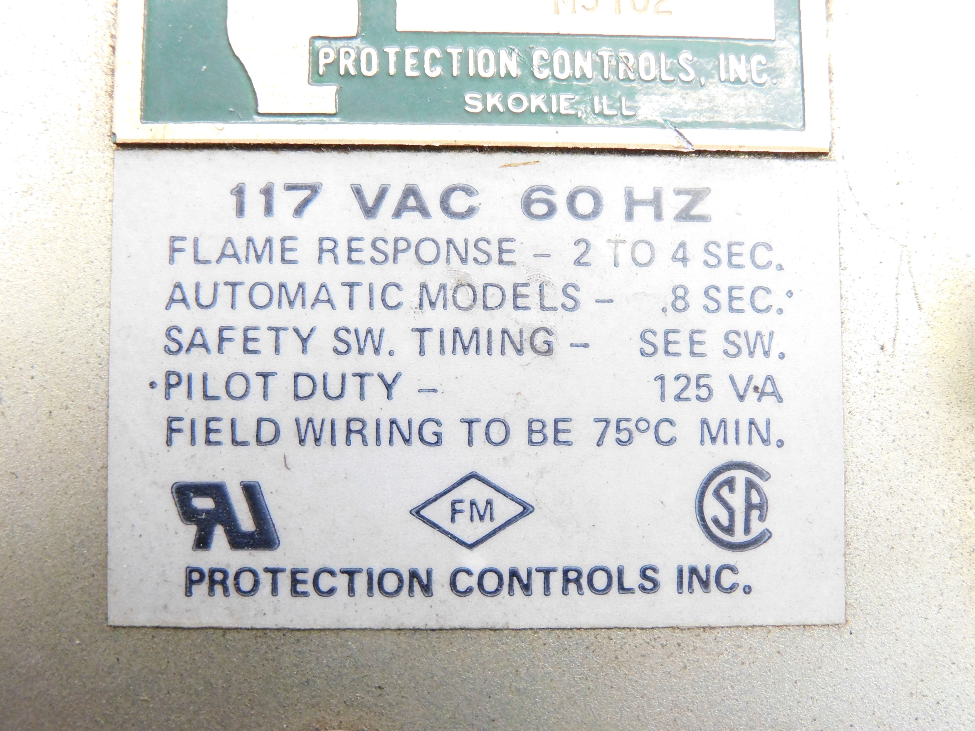 PROTECTION CONTROLS 6642-VL (117VAC) (AS PICTURED) UNMP