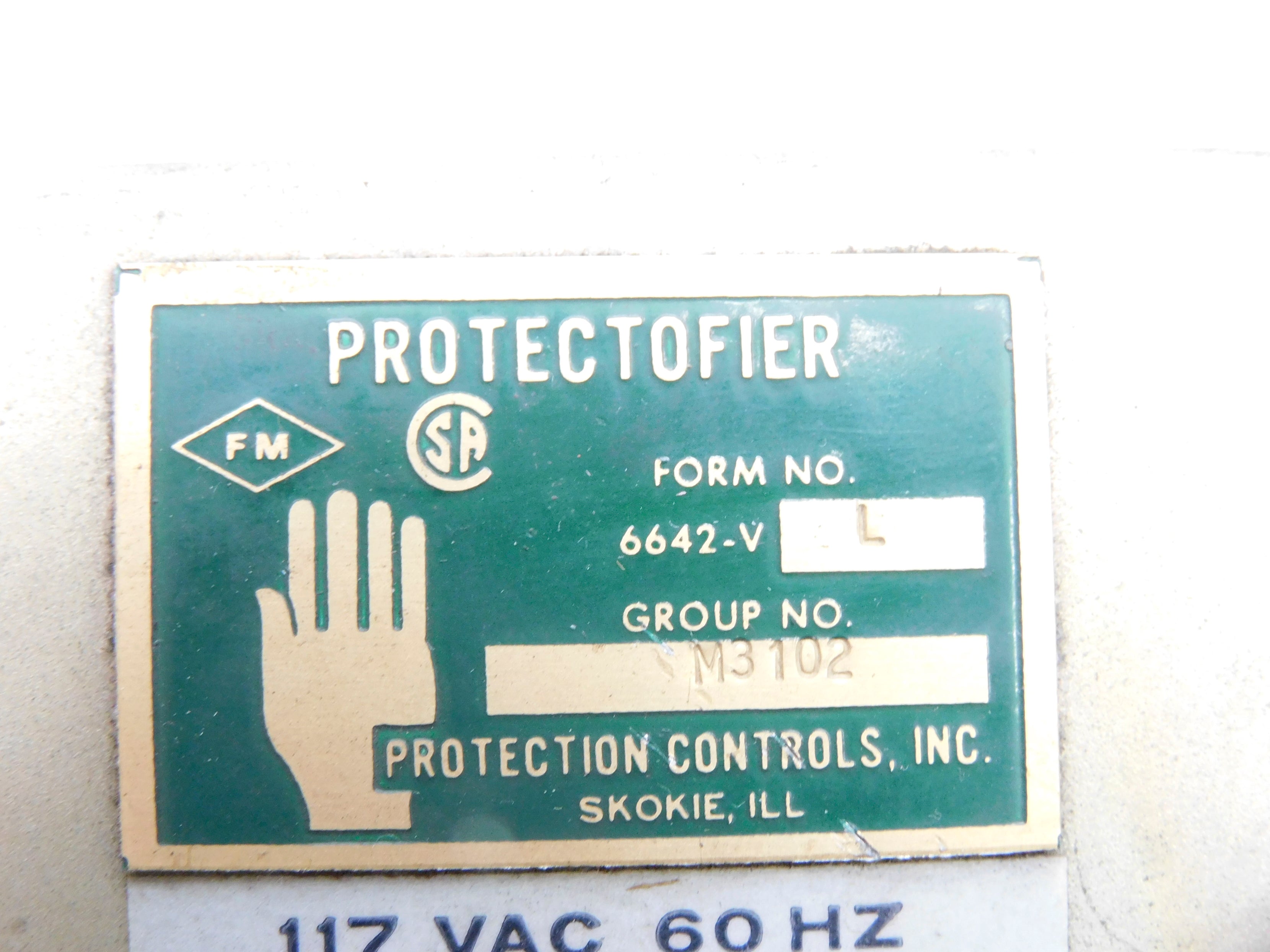 PROTECTION CONTROLS 6642-VL (117VAC) (AS PICTURED) UNMP