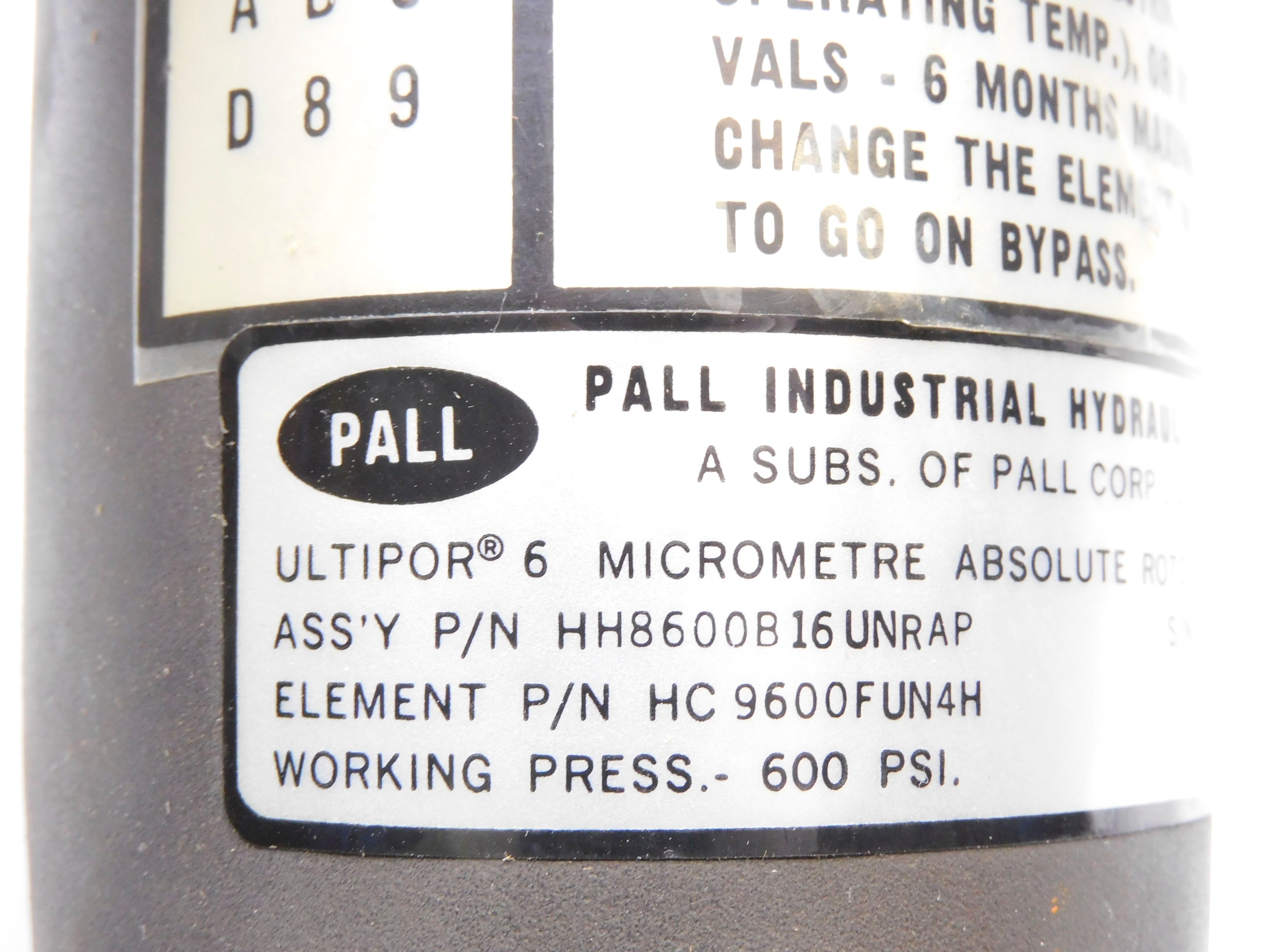 PALL HH8600B16UNRAP NSNP