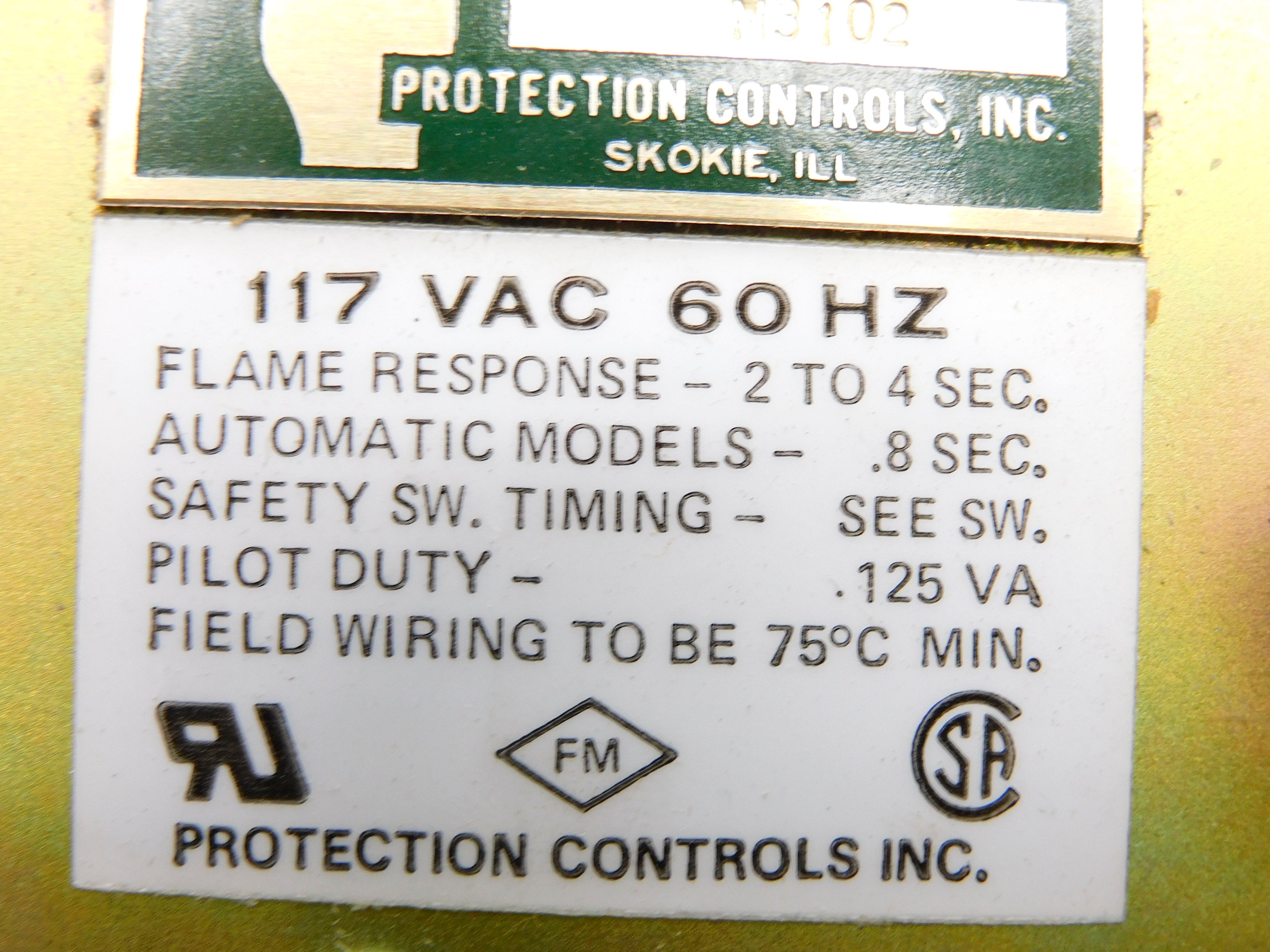PROTECTION CONTROLS 6642-VL (117VAC) UNMP