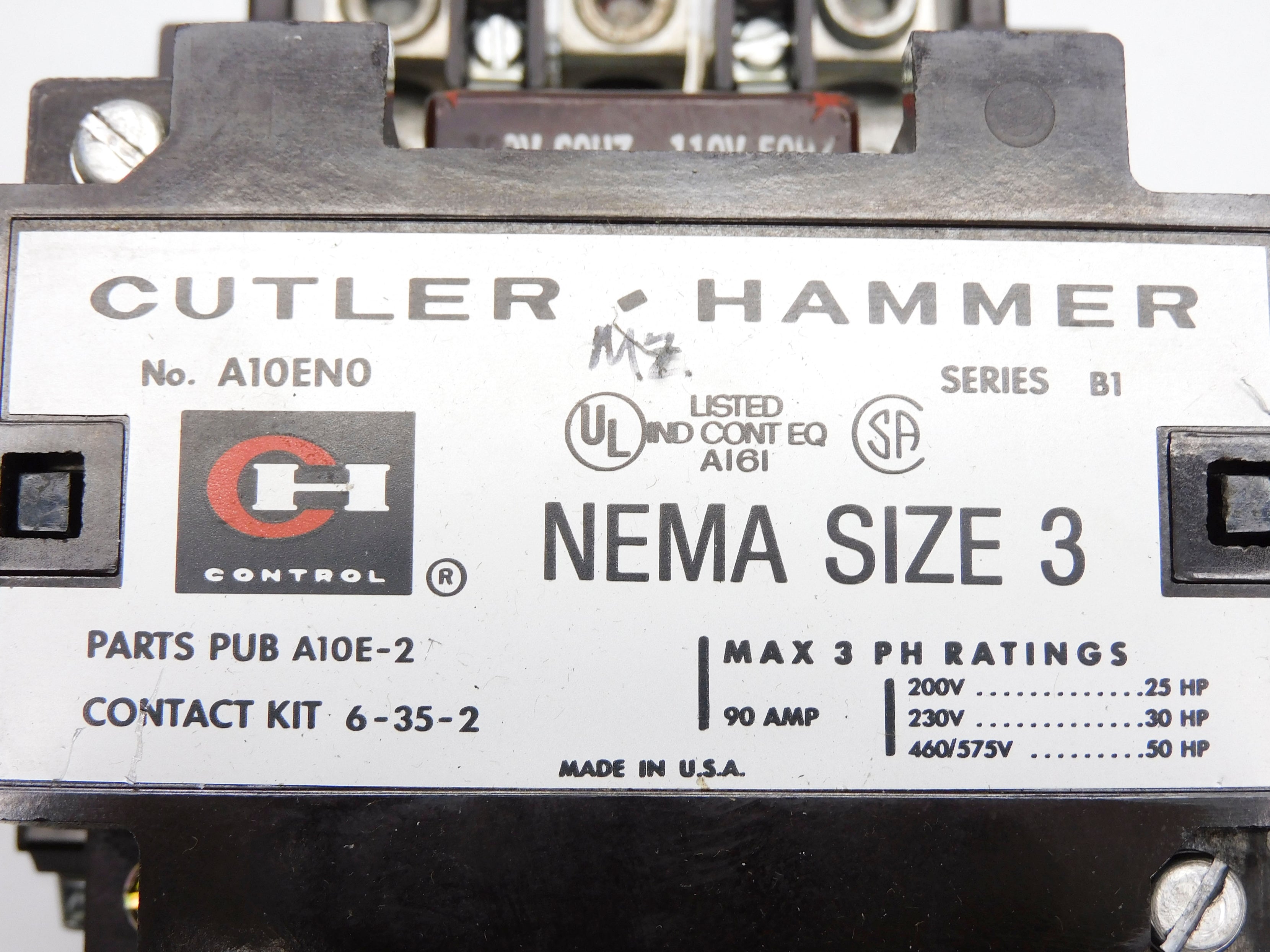 CUTLER HAMMER A10EN0 SER. B1 (AS PICTURED) UNMP