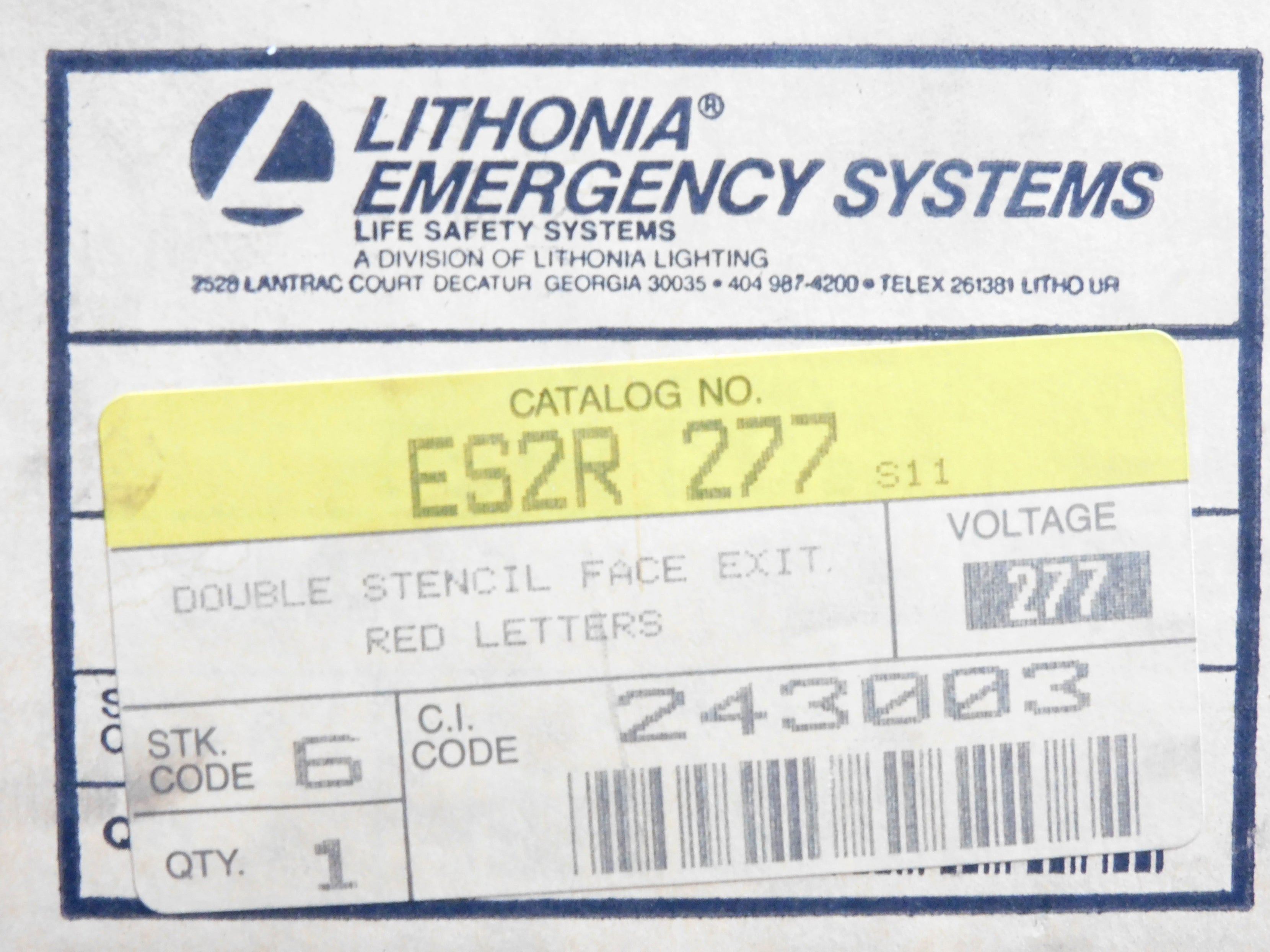 LITHONIA ES2R277 NSMP