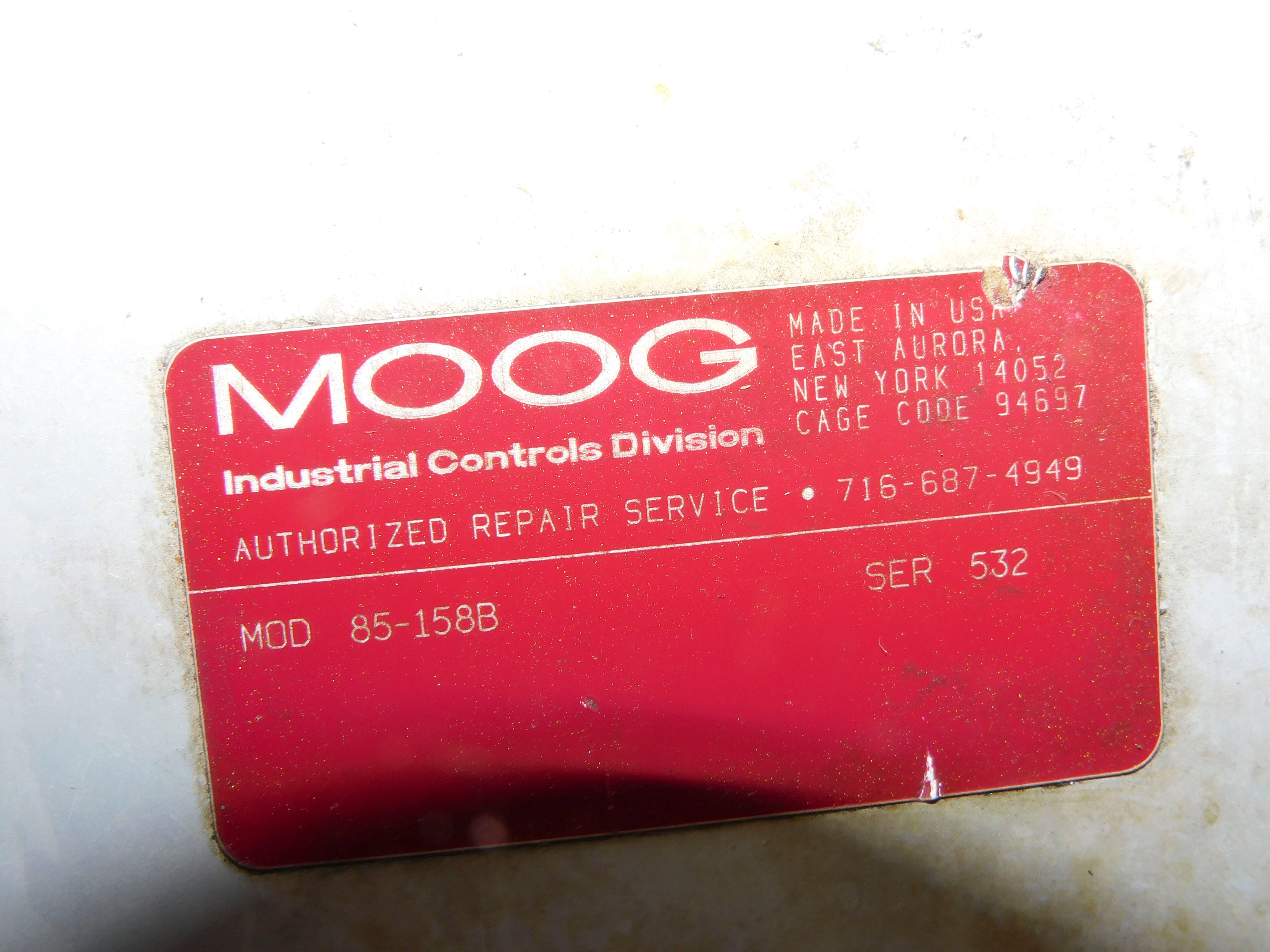 MOOG 85-158B SER. 532 UNMP
