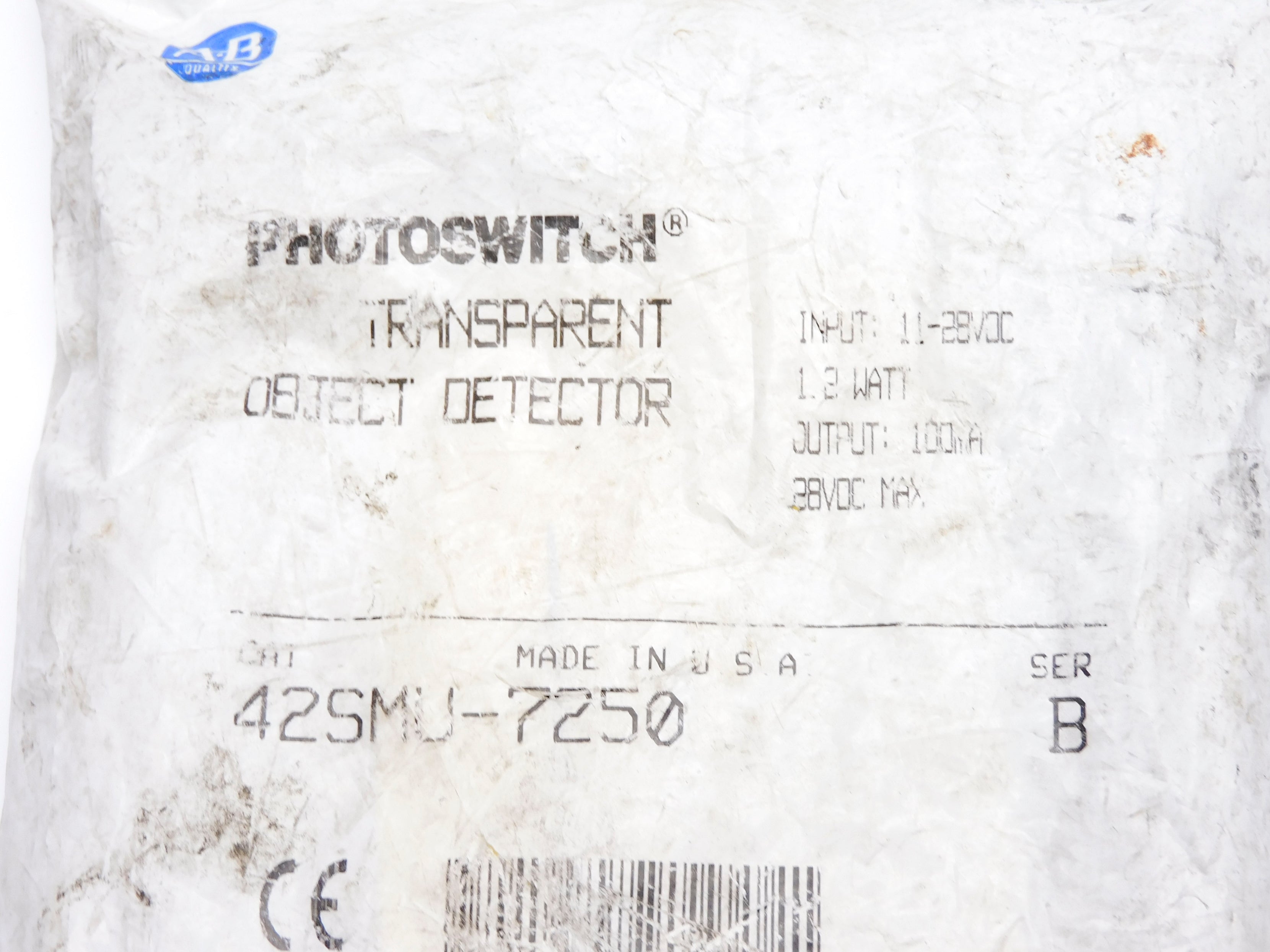 ALLEN BRADLEY 42SMU-7250 SER. B (WH/BL) NSMP