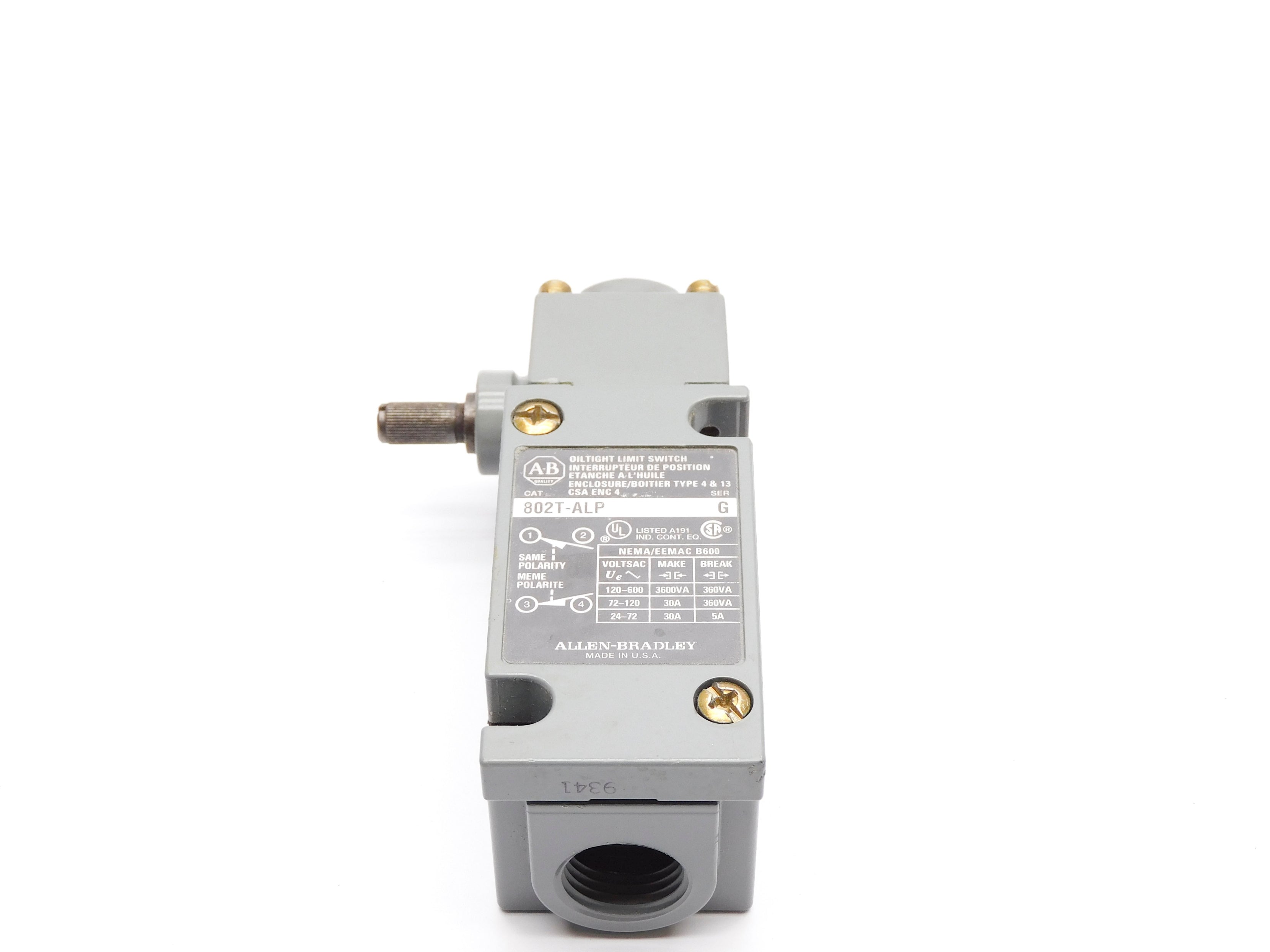 ALLEN BRADLEY 802T-ALP SER. G UNMP