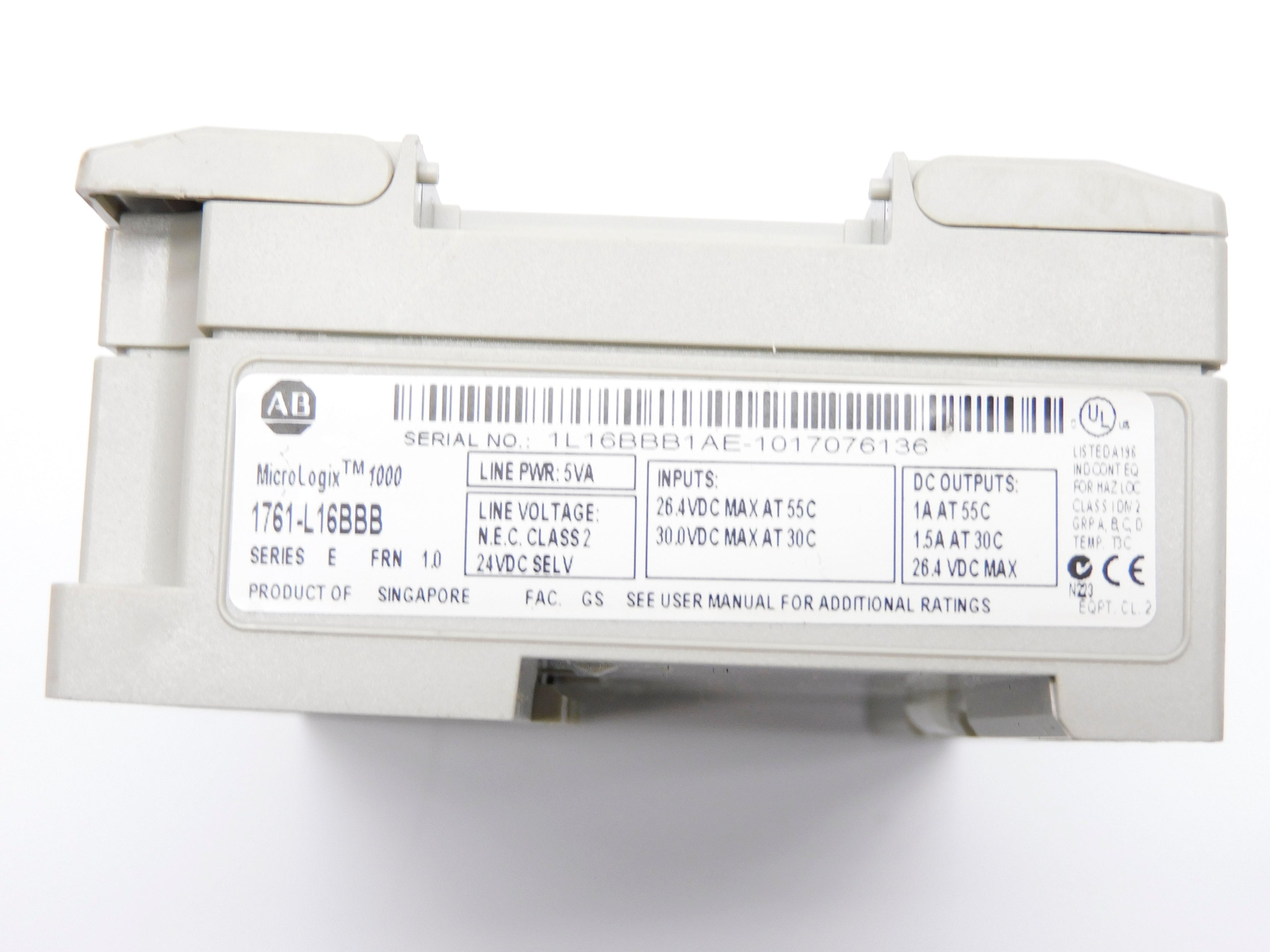 ALLEN BRADLEY 1761-L16BBB SER. E F/W 1.0 (AS PICTURED) UNMP