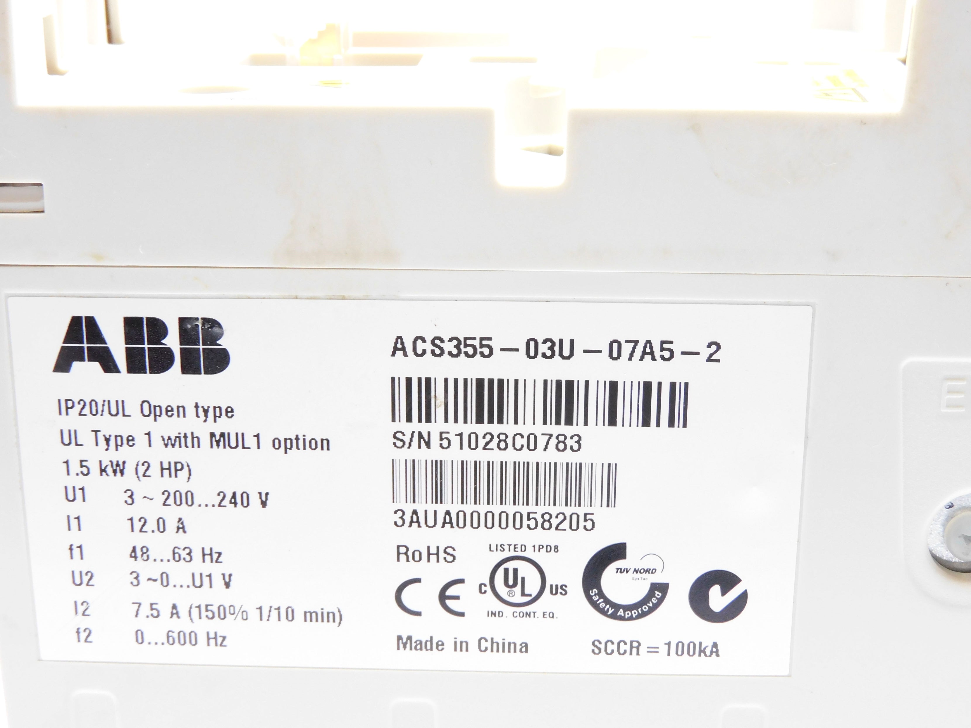 ABB ACS355-03U-07A5-2 UNMP