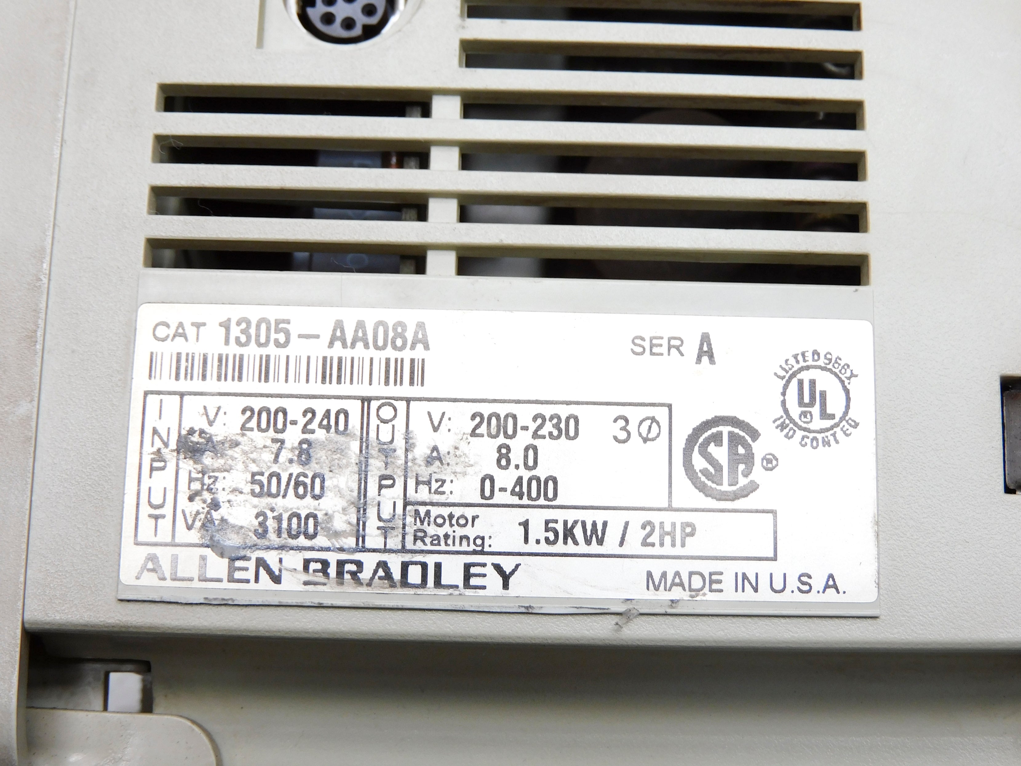 ALLEN BRADLEY 1305-AA08A SER. A UNMP