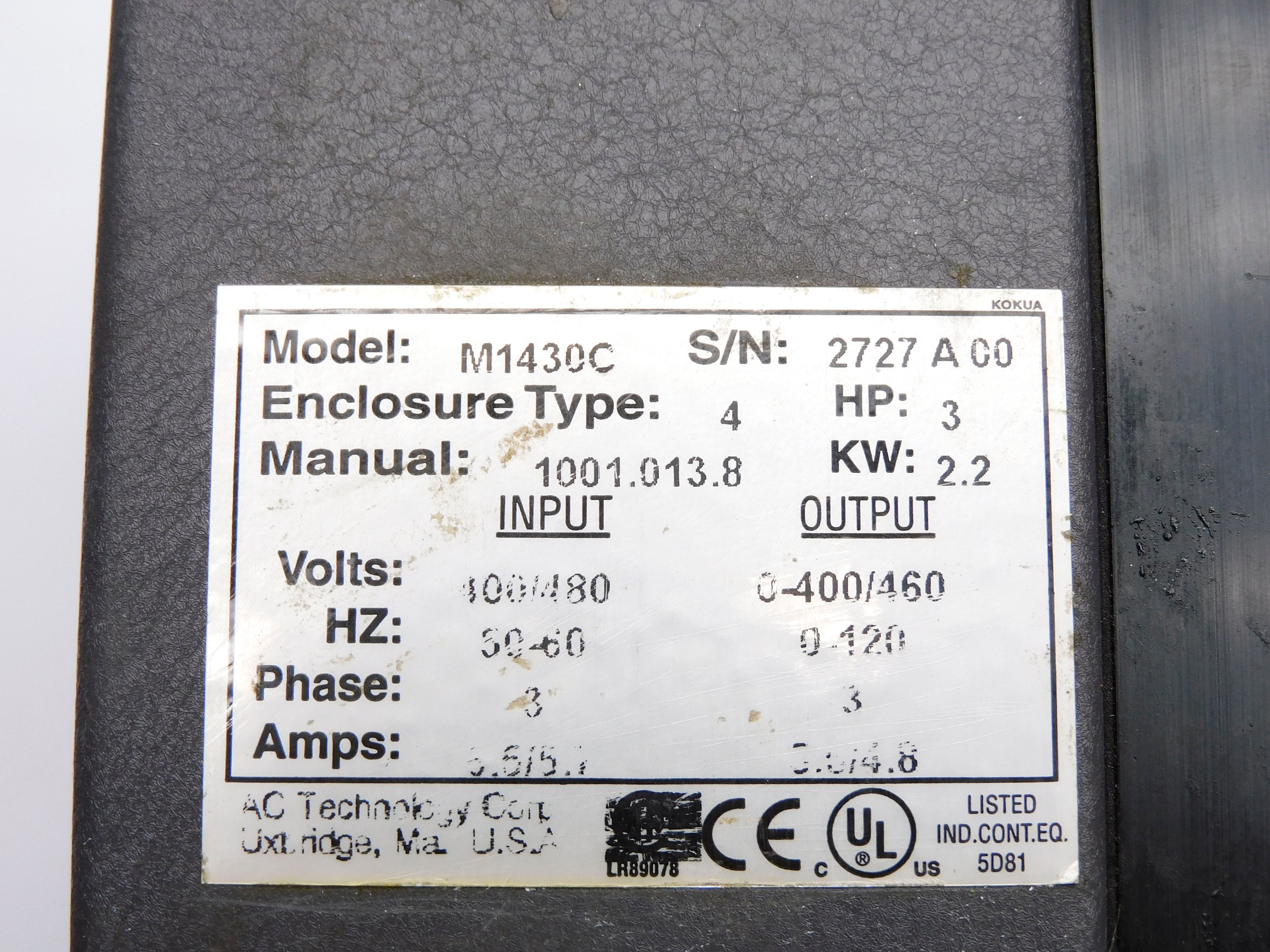AC TECHNOLOGY M1430C (AS PICTURED) UNMP