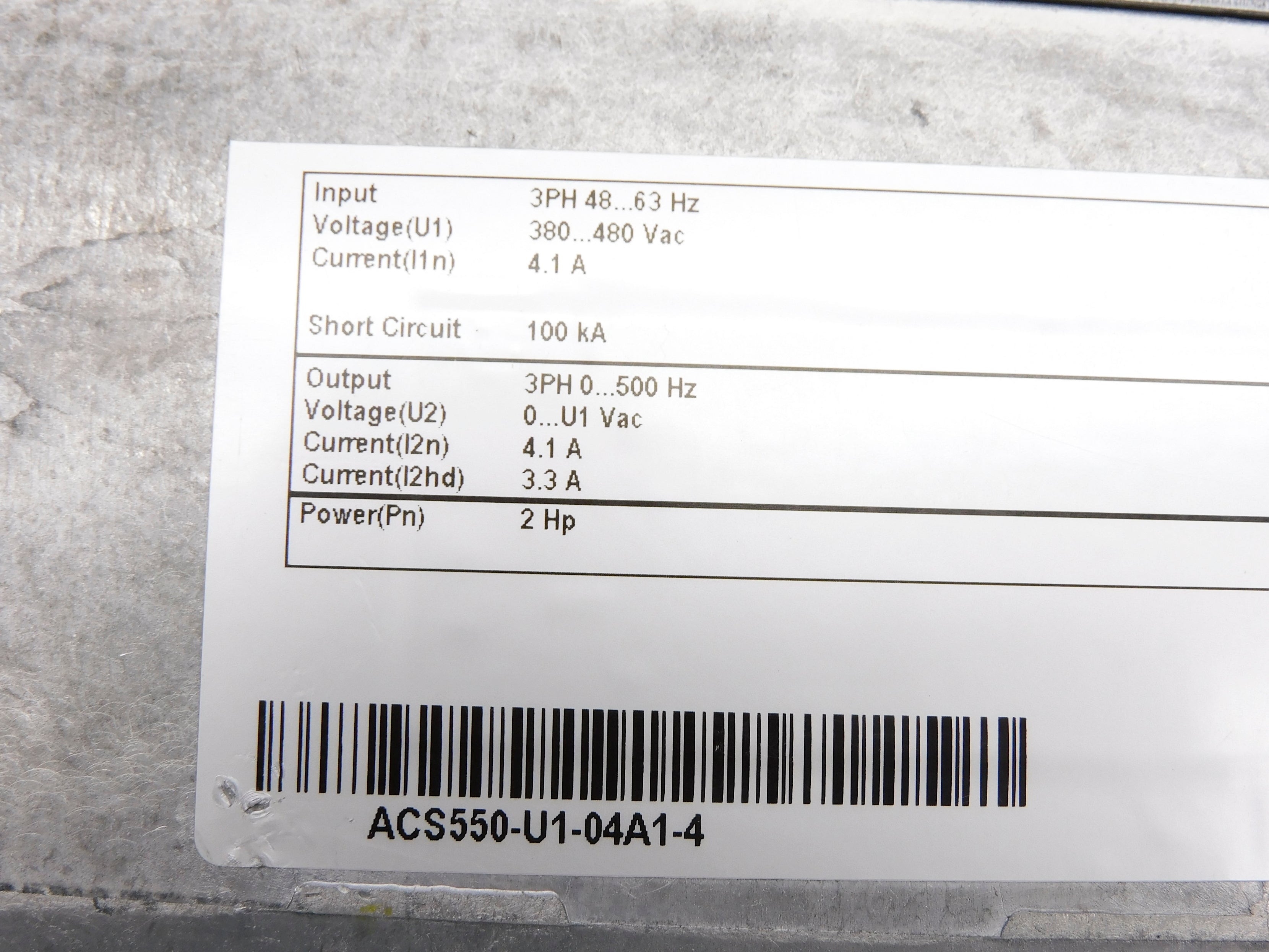 ABB ACS550-U1-04A1-4 UNMP