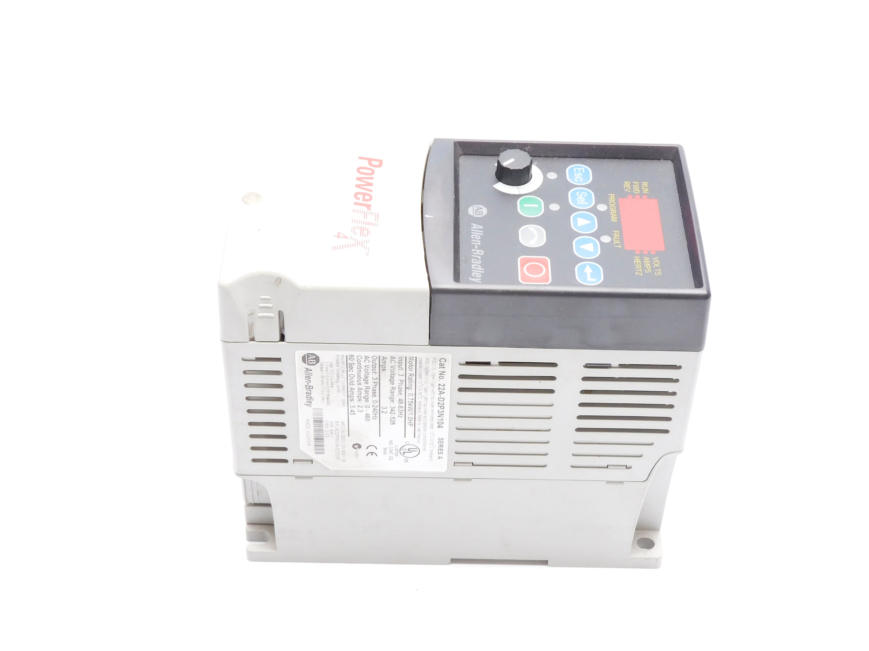 ALLEN BRADLEY 22A-D2P3N104 SER. A F/W 2.03 UNMP