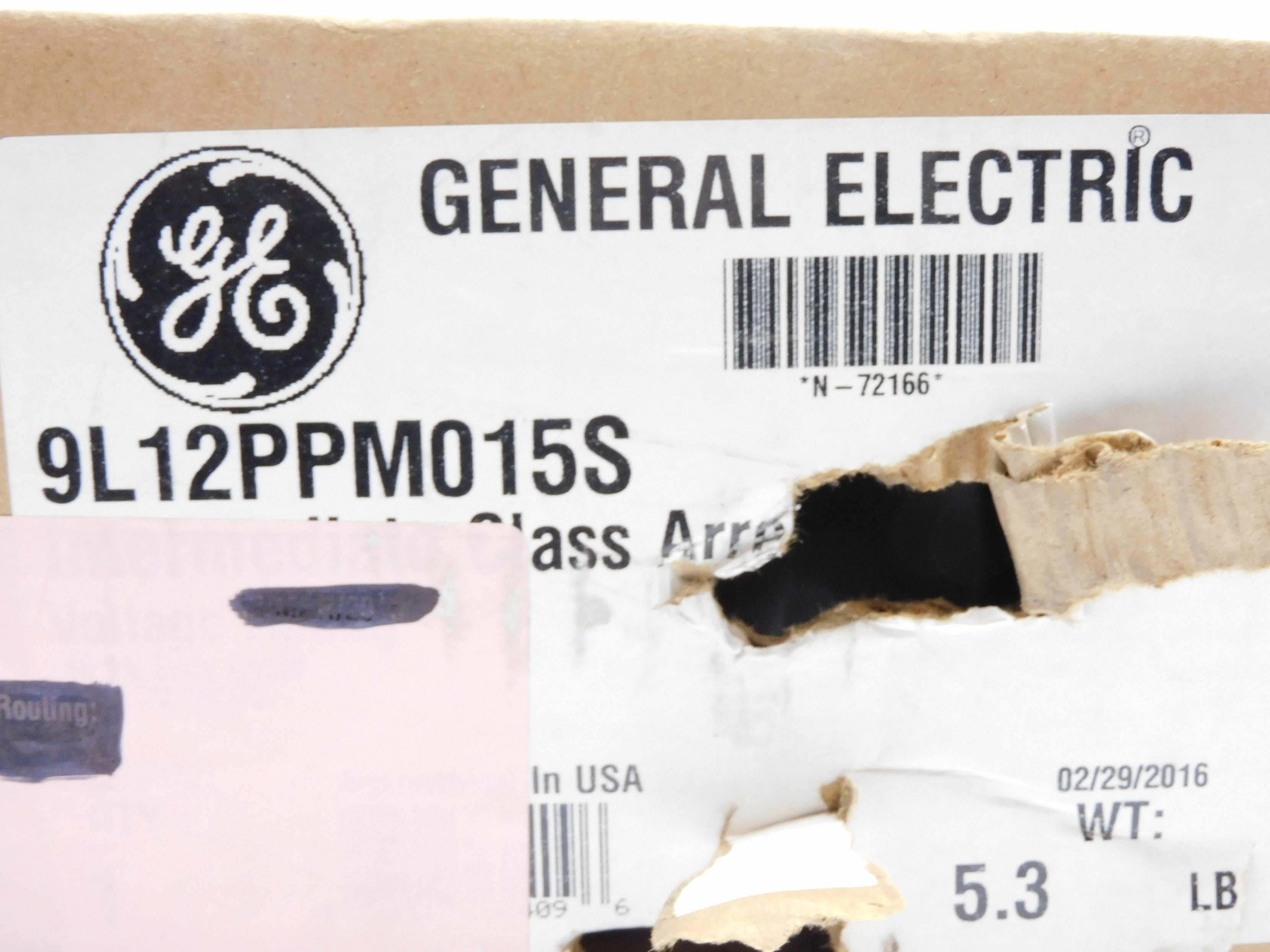 GENERAL ELECTRIC 9L12PPM015S (AS PICTURED) NSFS