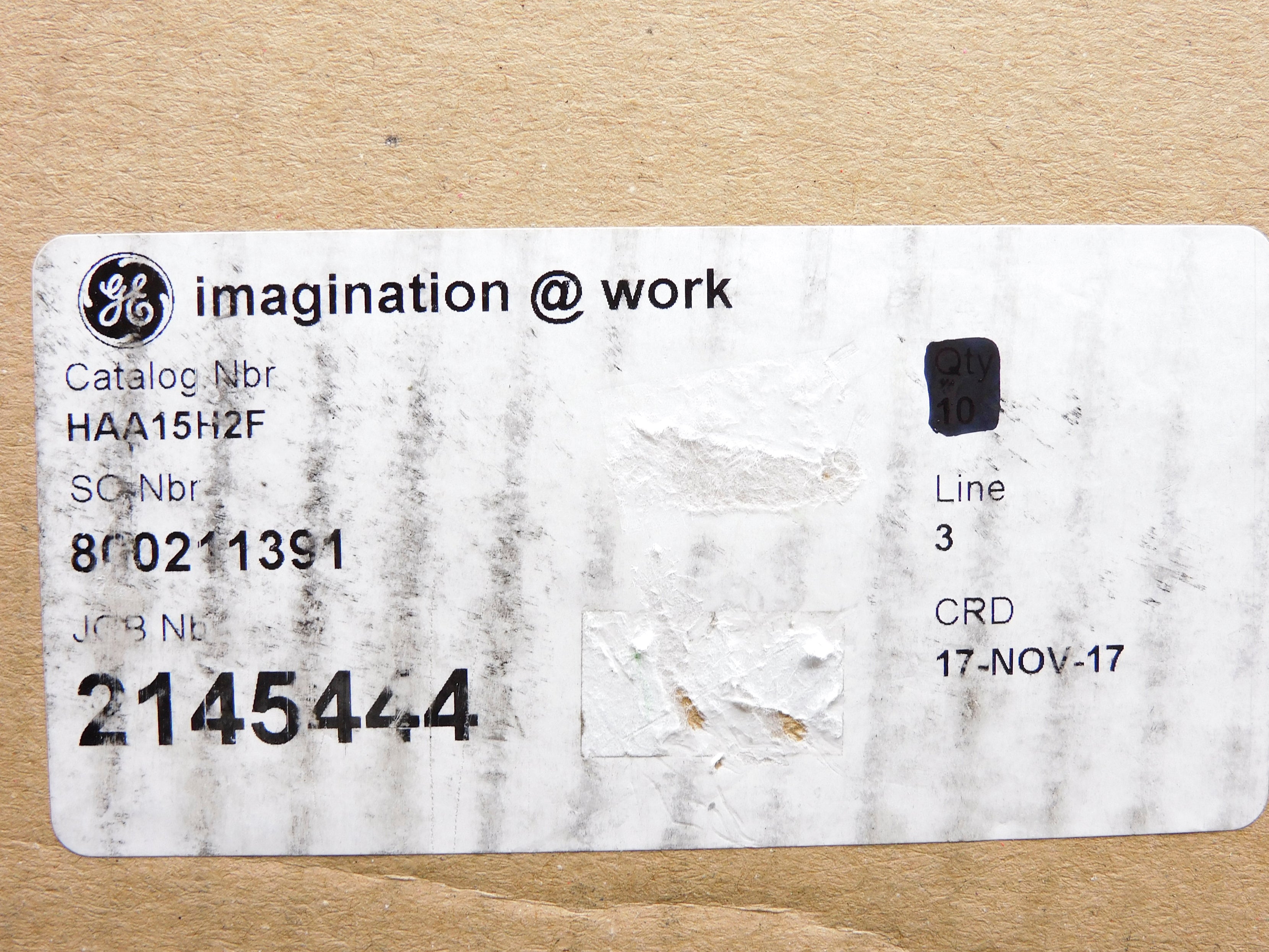 GENERAL ELECTRIC HAA15H2F NSFS