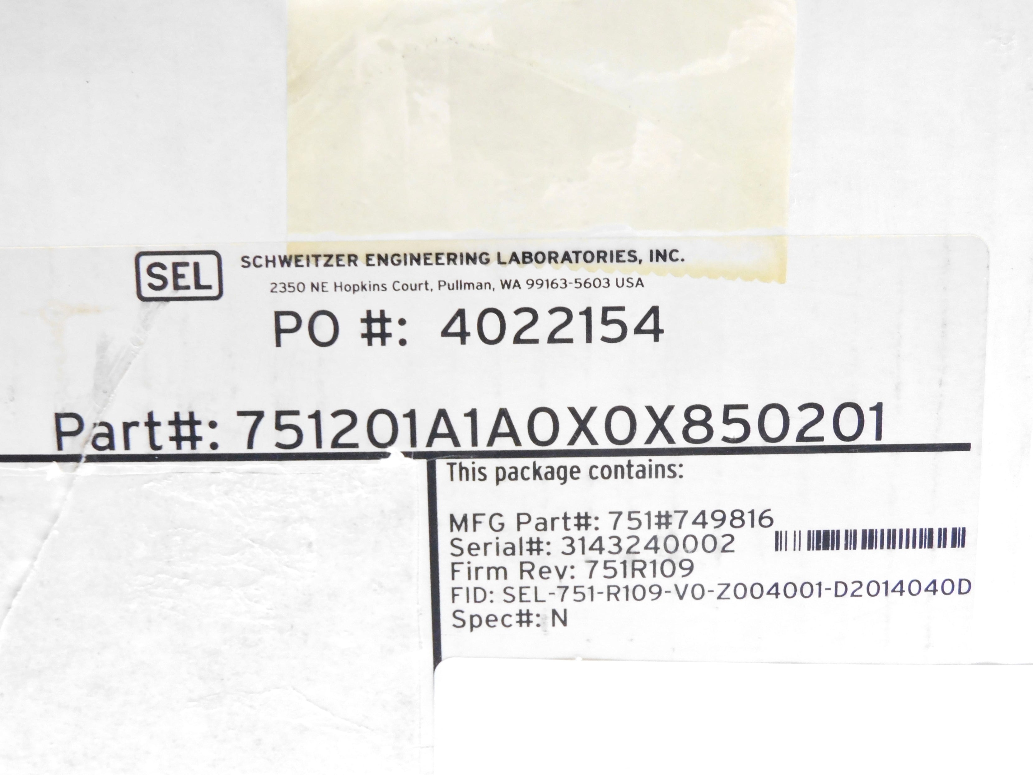 SEL 751201A1A0X0X850201 NSFS
