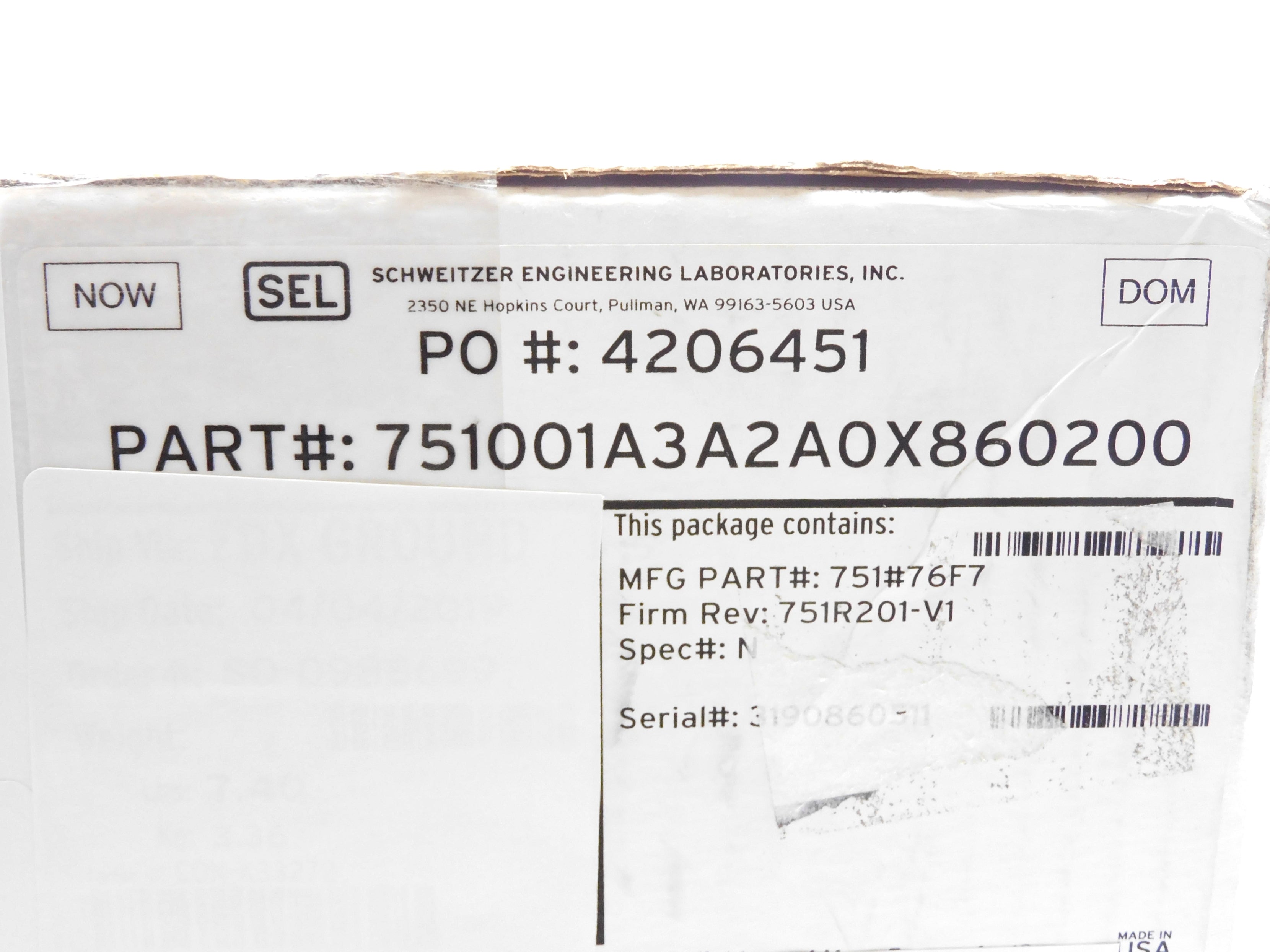 SEL 751001A3A2A0X860200 NSFS