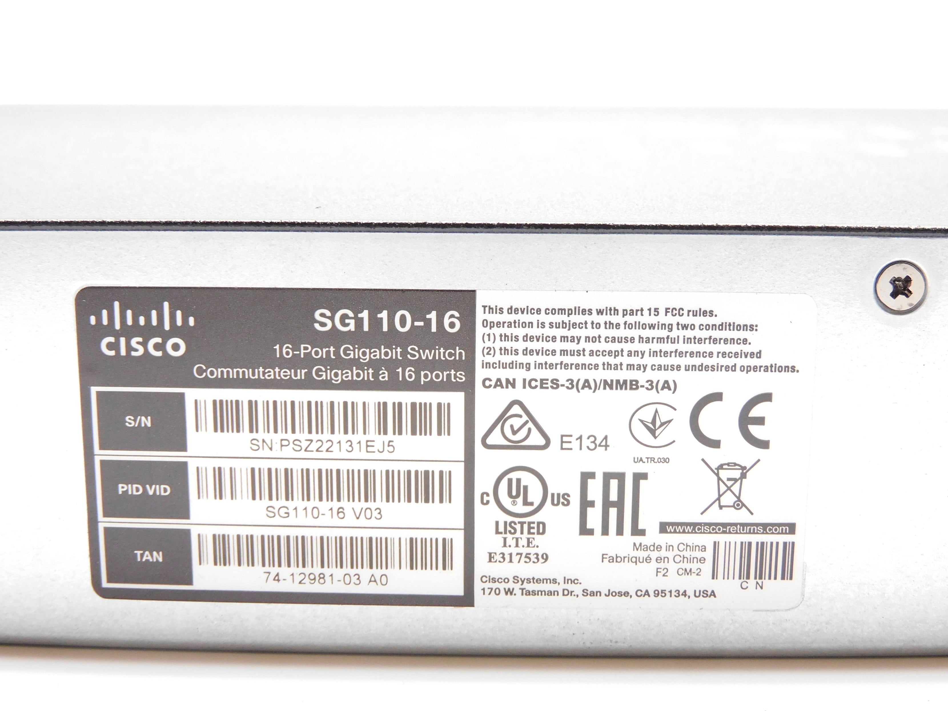 CISCO SG110-16 NSMP
