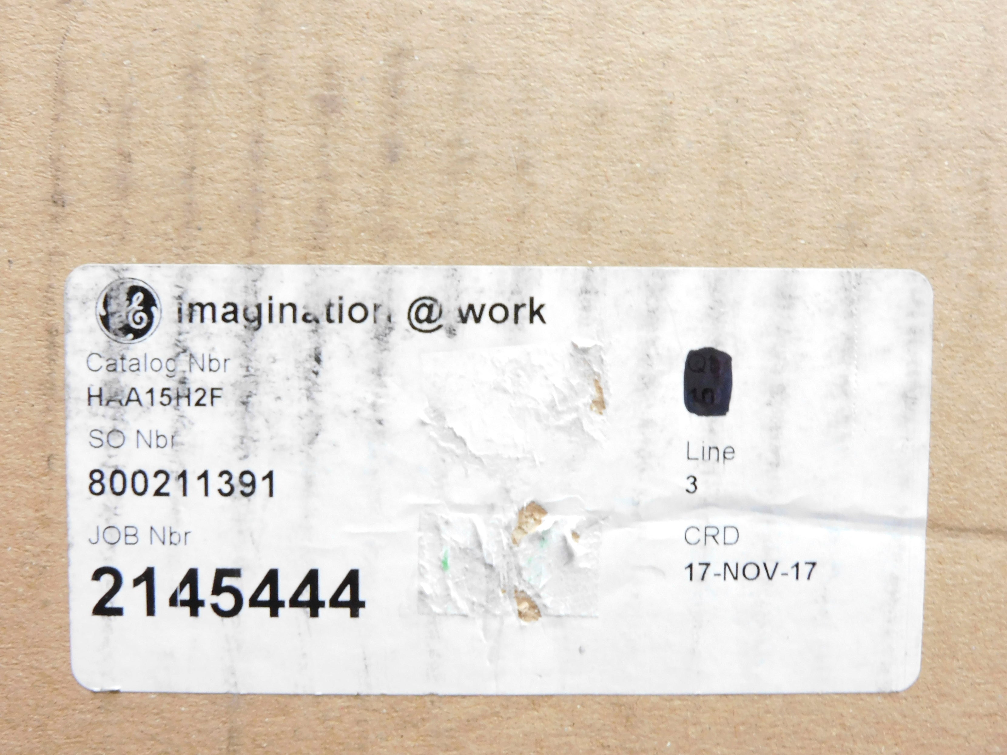 GENERAL ELECTRIC 12HAA15H2F 125VDC NSMP