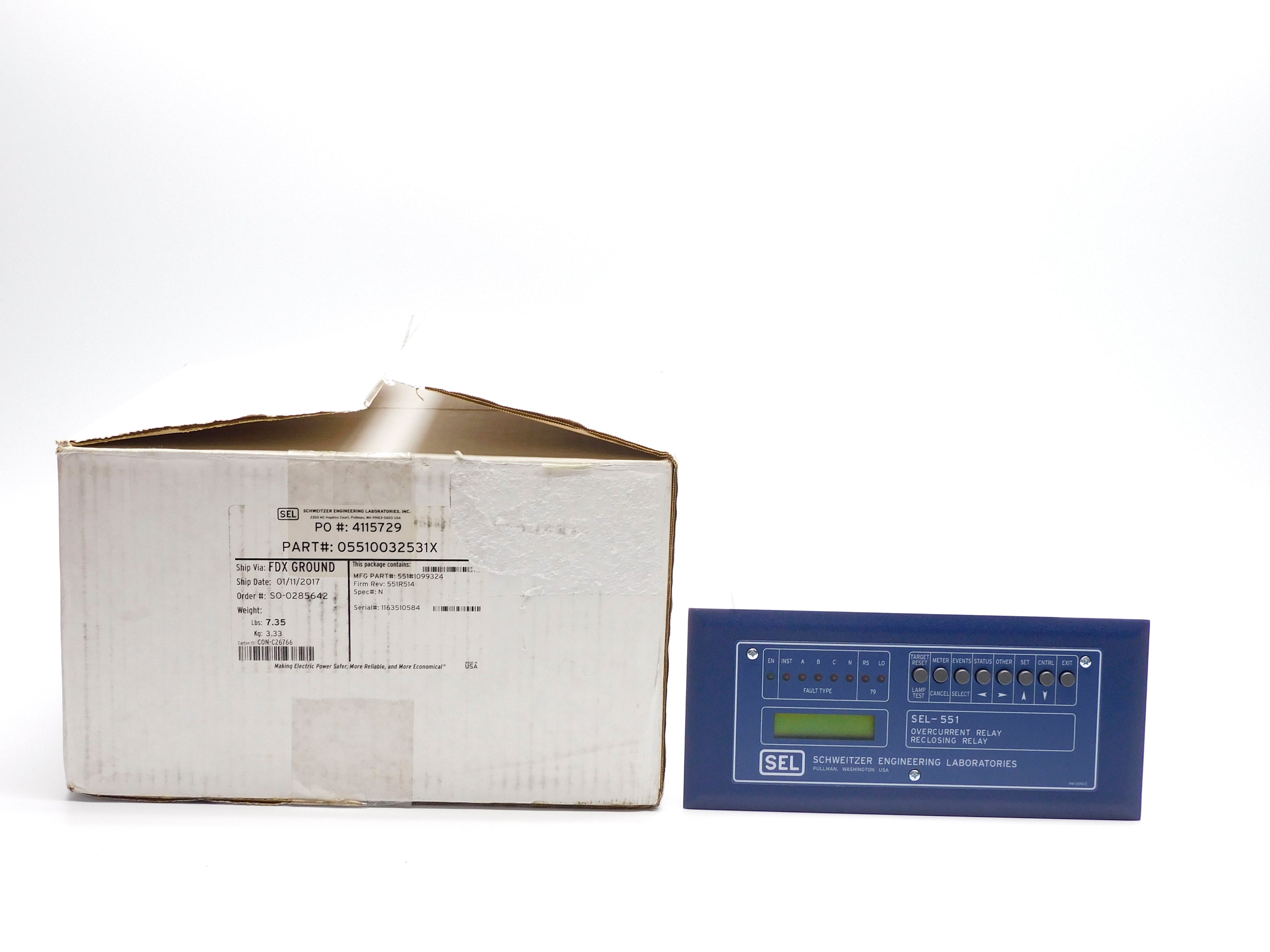 SEL SEL-551 05510032531X 125VAC NSMP