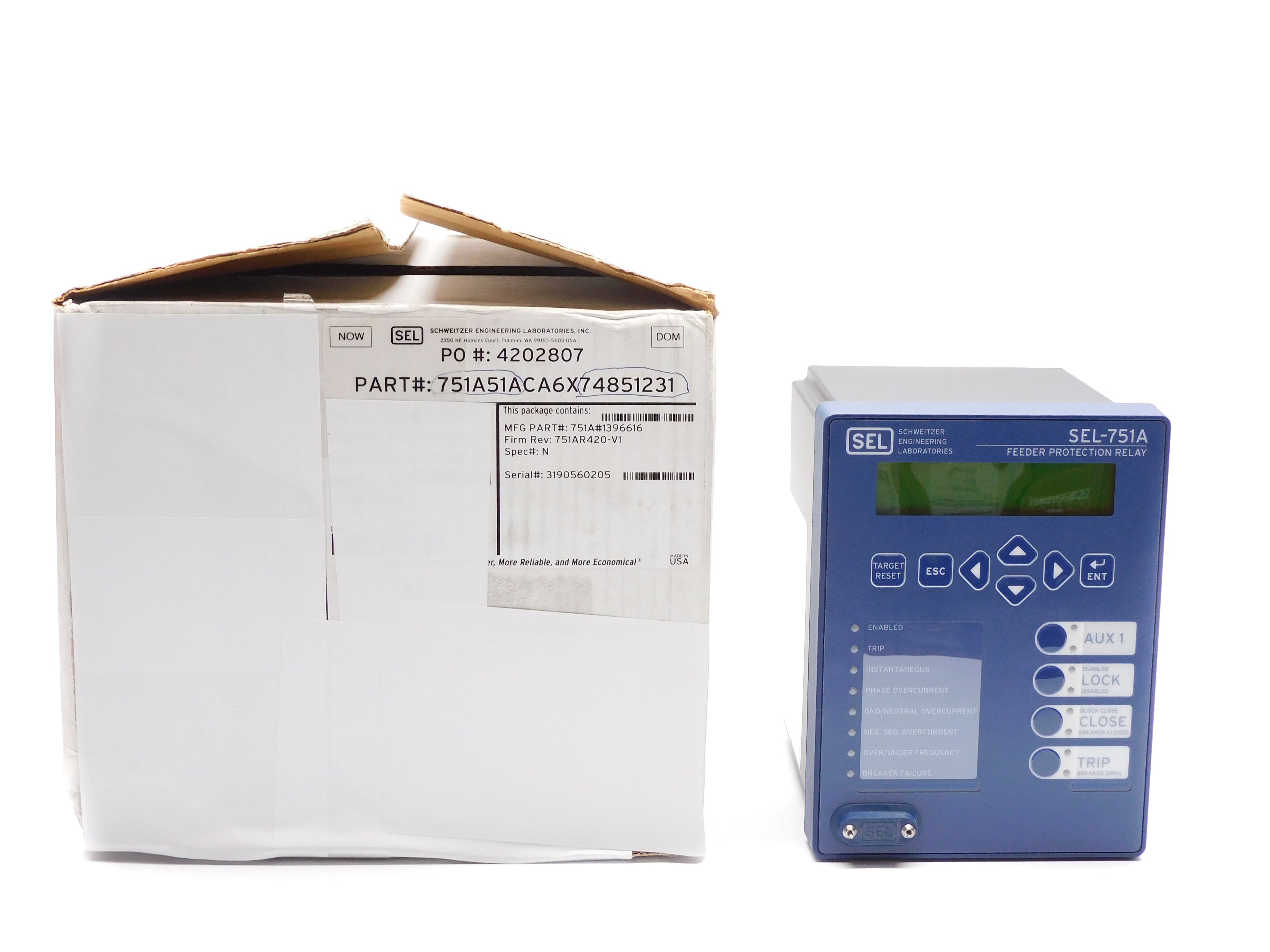 SEL SEL-751A 751A51ACA6X74851231 110-250V 5A NSMP