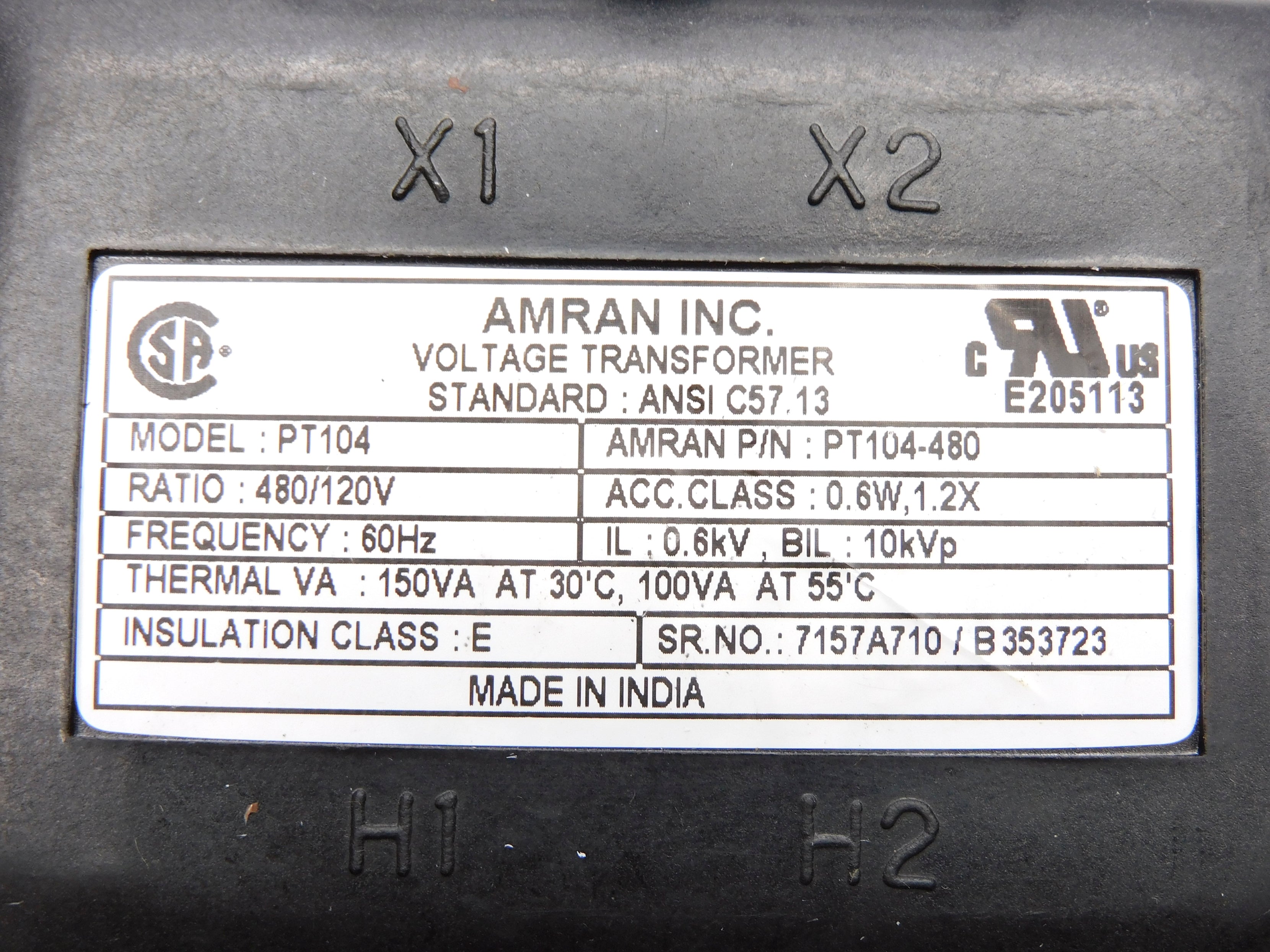 AMRAN PT104-480 NSMP