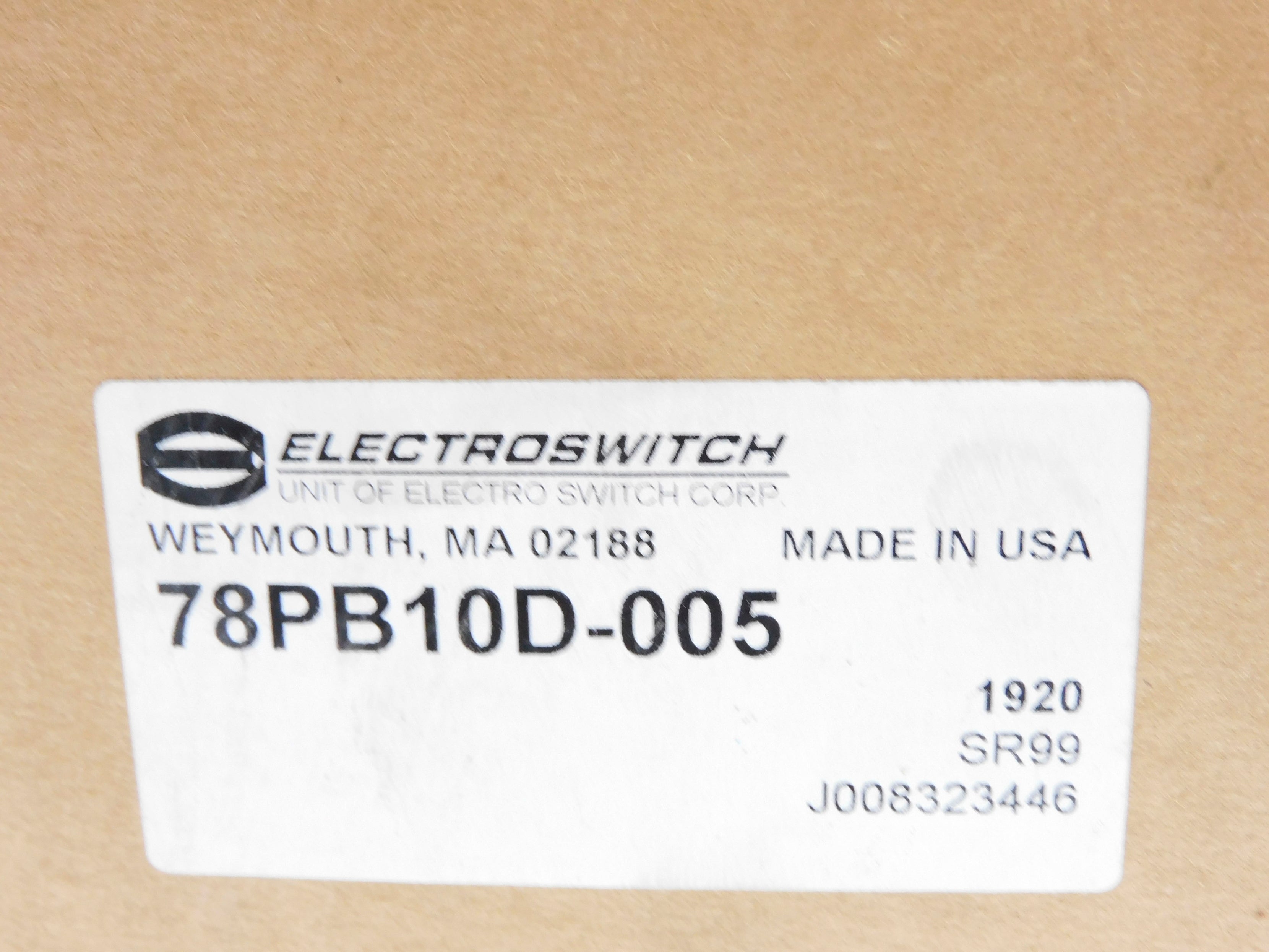 ELECTROSWITCH 78PB10D-005 125VDC 3A NSMP