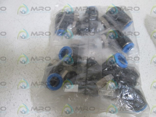 LOT OF 10 FESTO L-FITTING QSL-3/8-12 *NEW IN FACTORY BAG*