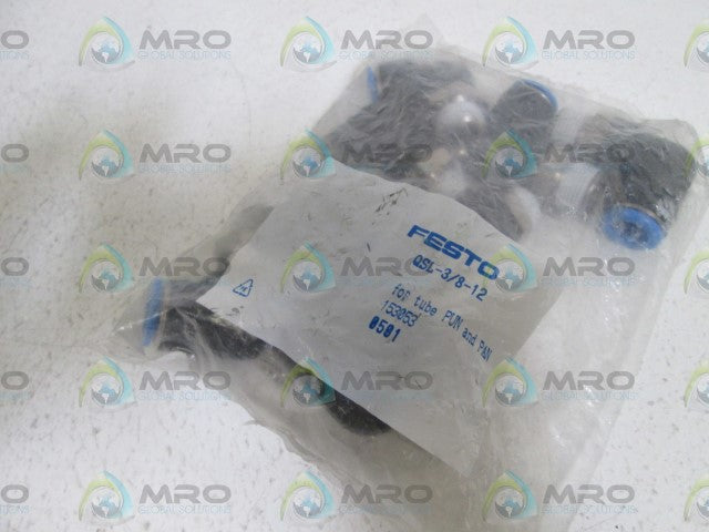 LOT OF 10 FESTO L-FITTING QSL-3/8-12 *NEW IN FACTORY BAG*