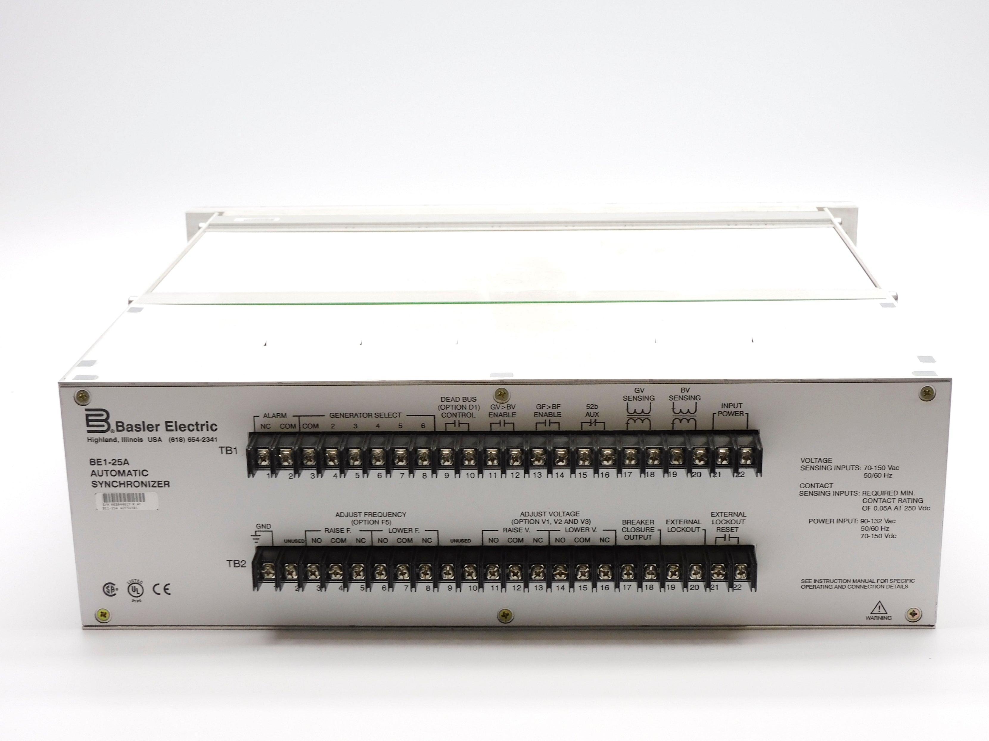 BASLER ELECTRIC BE1-25A (AS PICTURED)  NSMP