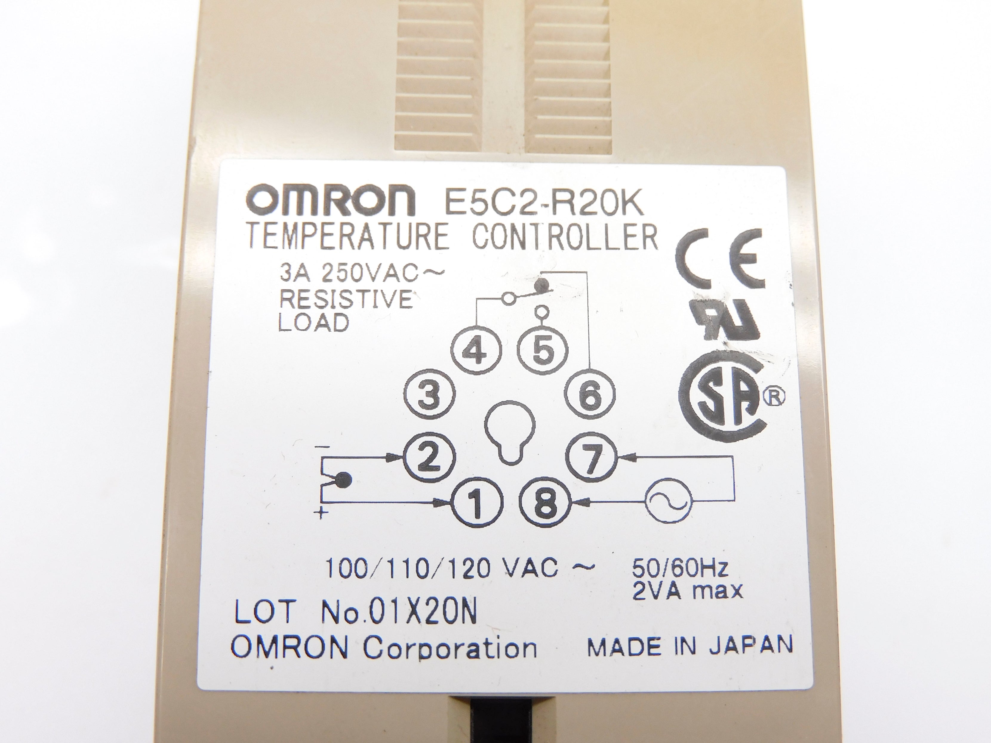 OMRON E5C2-R20K 100/110/120VAC 0/400F 0/200C NSNP