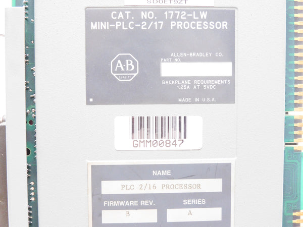 ALLEN BRADLEY 1772-LW SER. A F/W B UNMP