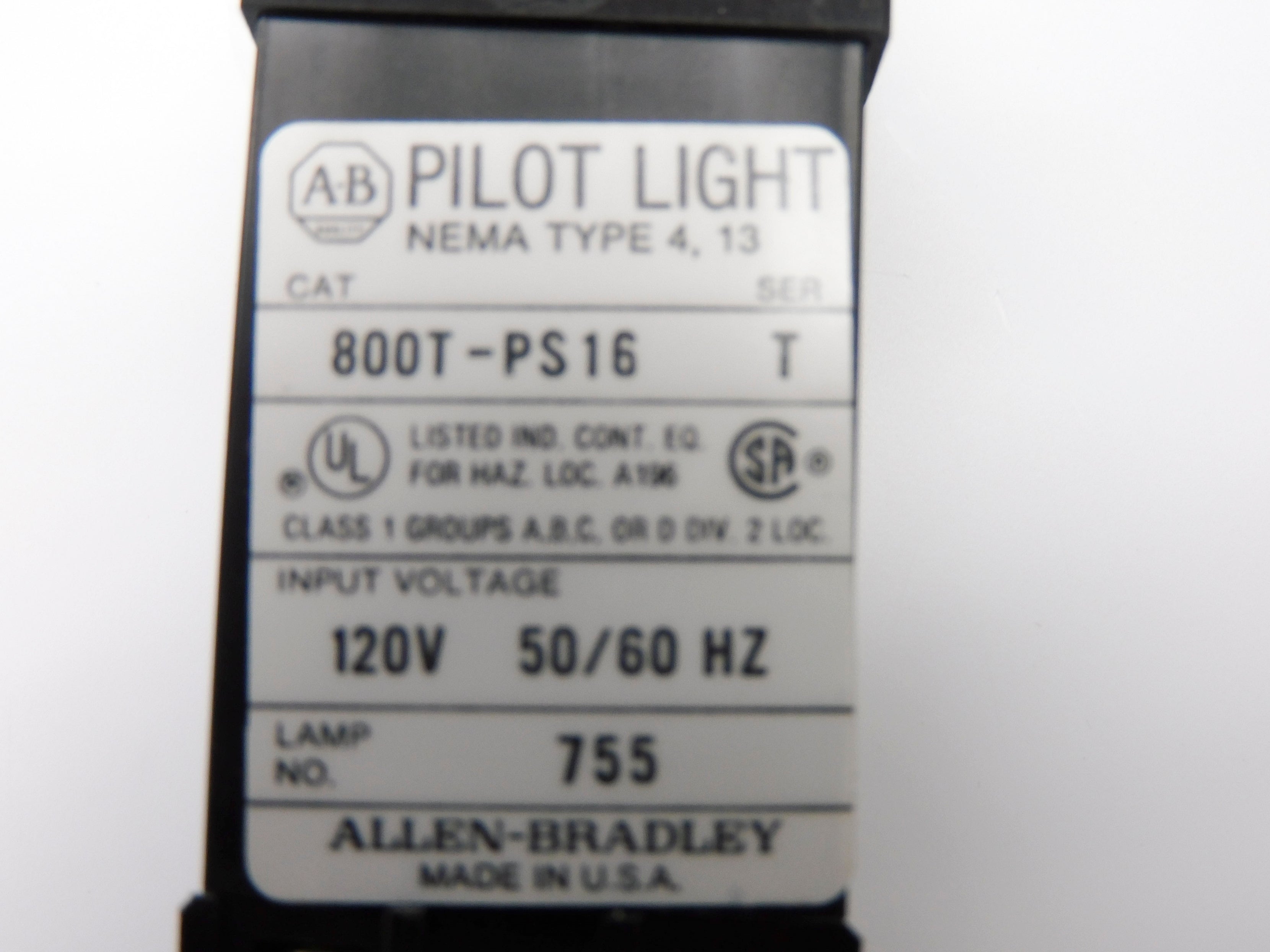 ALLEN BRADLEY 800T-PS16G SER. T (GY/BL) NSMP