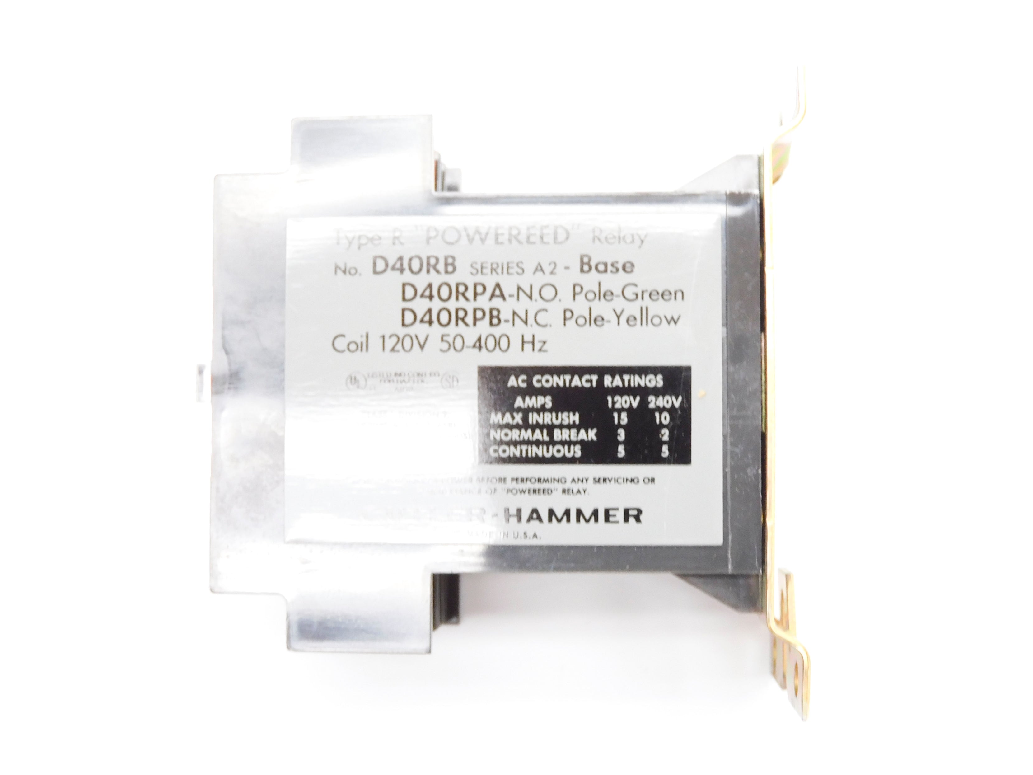 CUTLER HAMMER D40RBA SER. A 120VAC NSMP